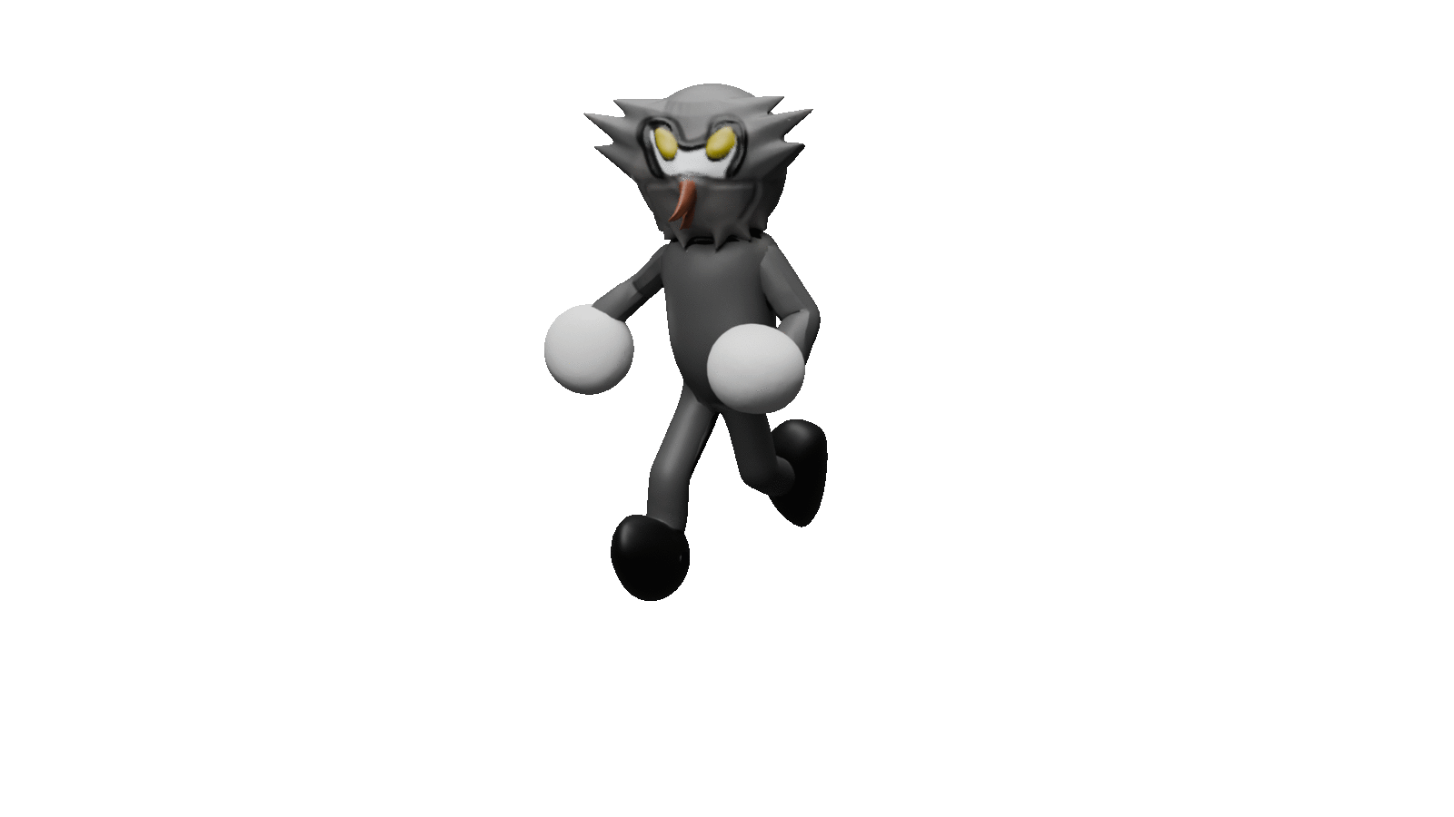 3d walk cycle of owl character