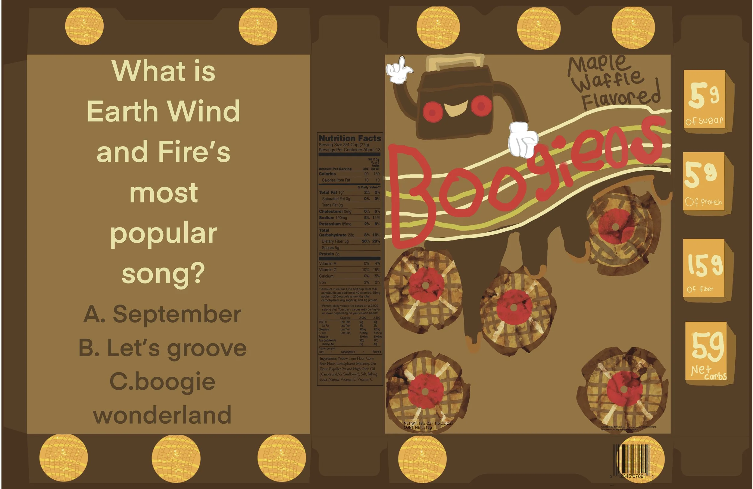 Cereal box template design