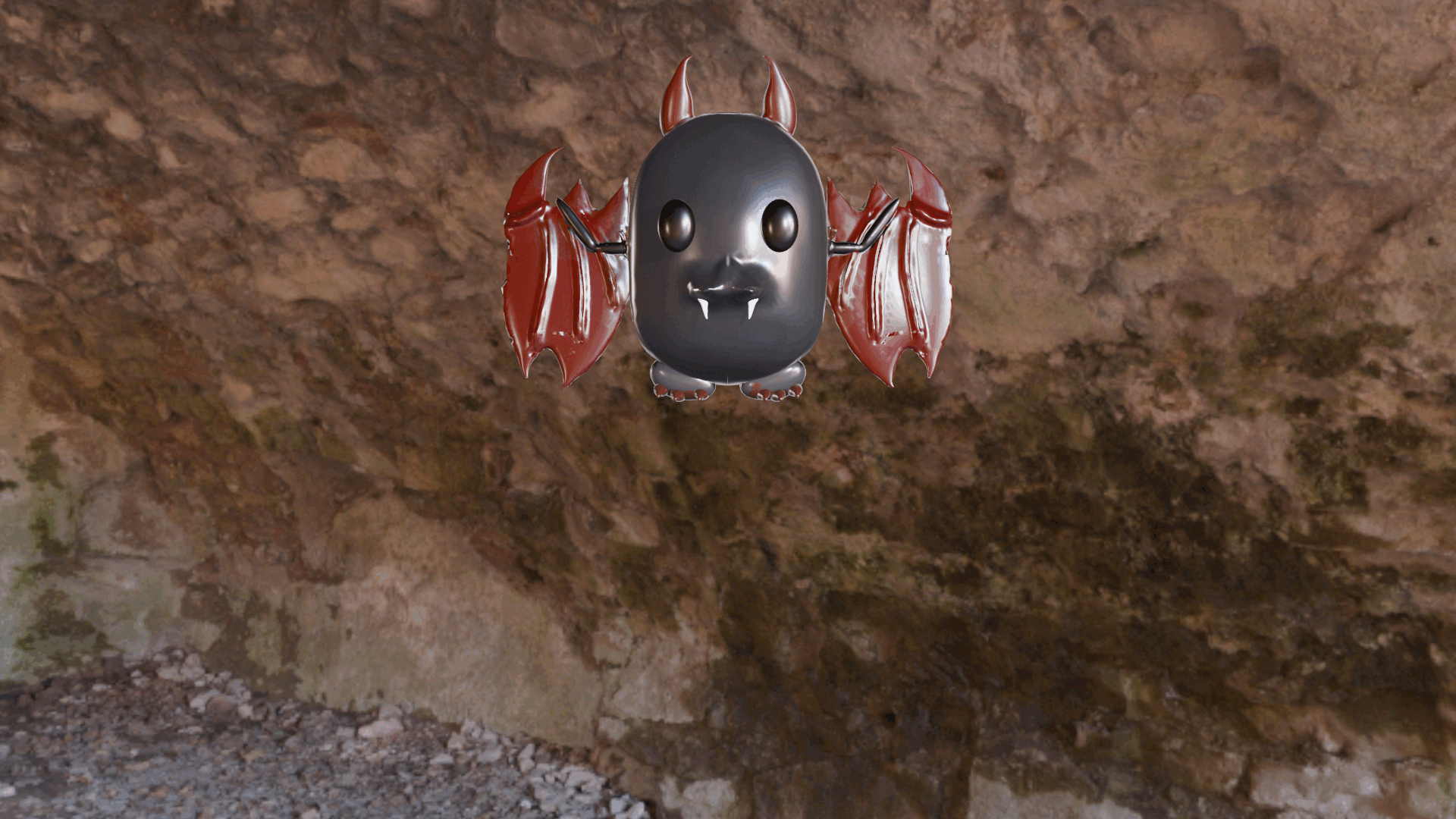 3d animation of bat character