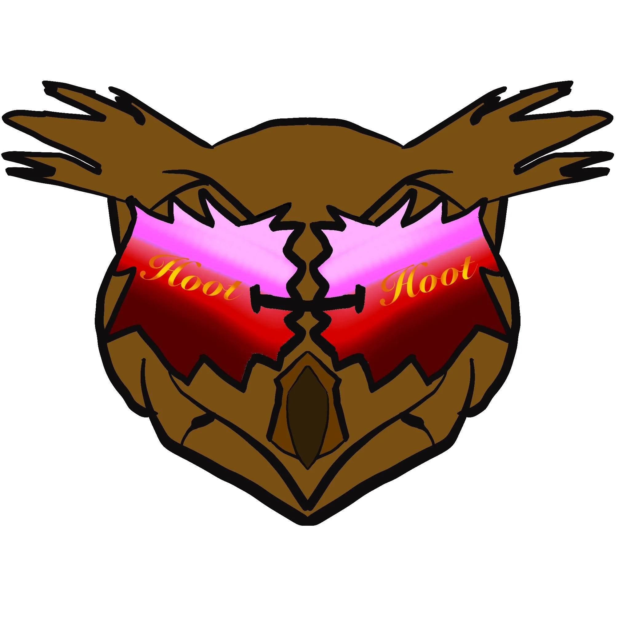 Flat image for an owl keychain