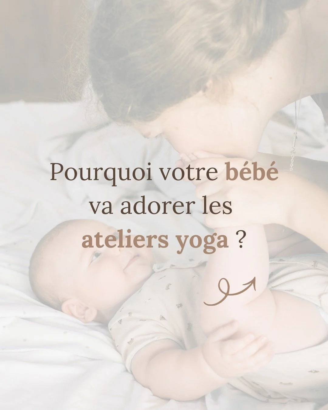 Votre b&eacute;b&eacute; n&rsquo;a pas besoin d&rsquo;&ecirc;tre calme pour venir au yoga&hellip;

Au contraire.
Les ateliers yoga b&eacute;b&eacute; sont un espace pour bouger, explorer et rel&acirc;cher les tensions du quotidien.

Pendant l&rsquo;a