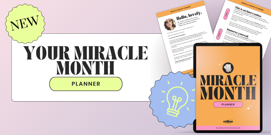 miracle month planner, daily success routine, 30 day reset, self growth planner, personal development printable, mindset planner, productivity challenge, free printable planner, monthly goal planner, success plan