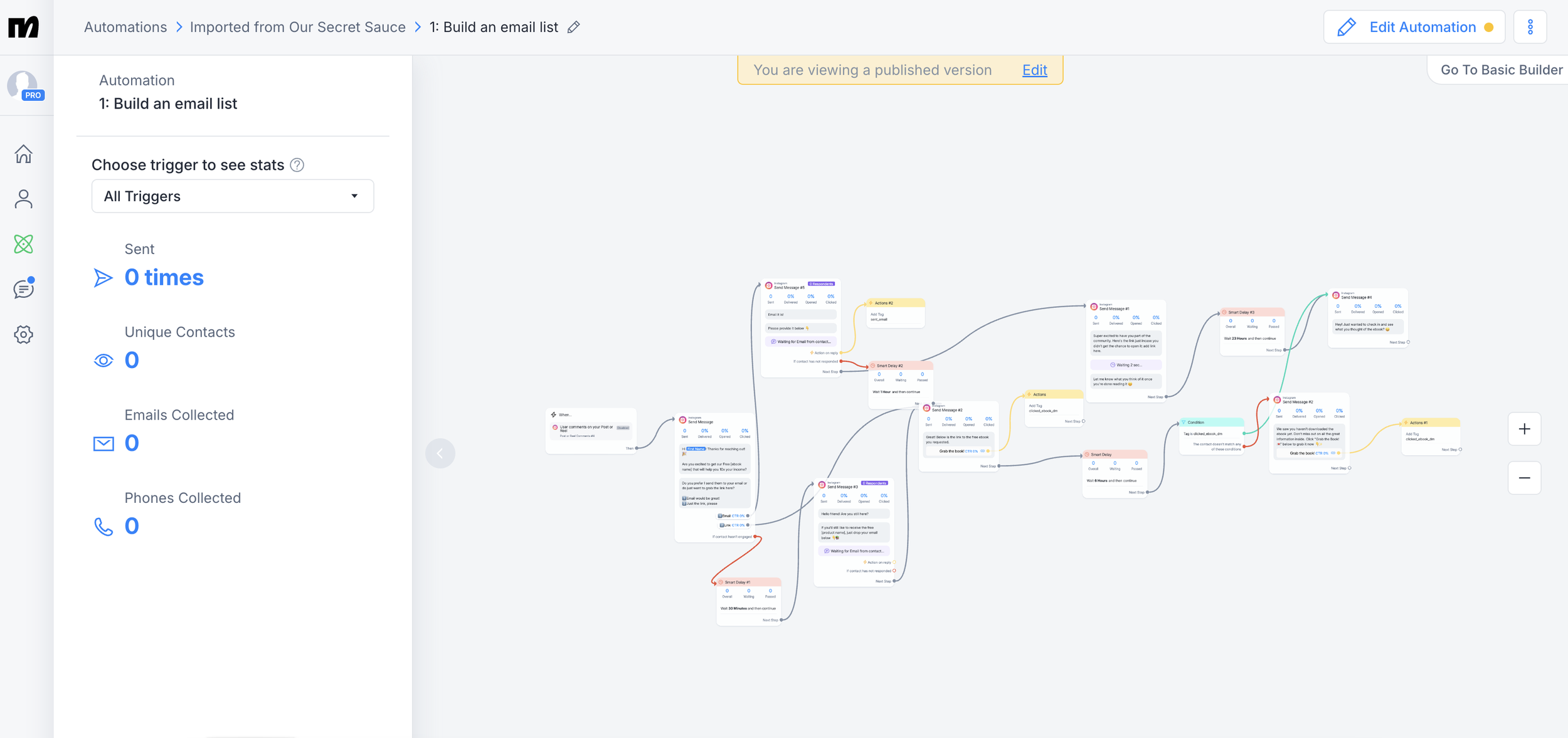 manychat instagram automation