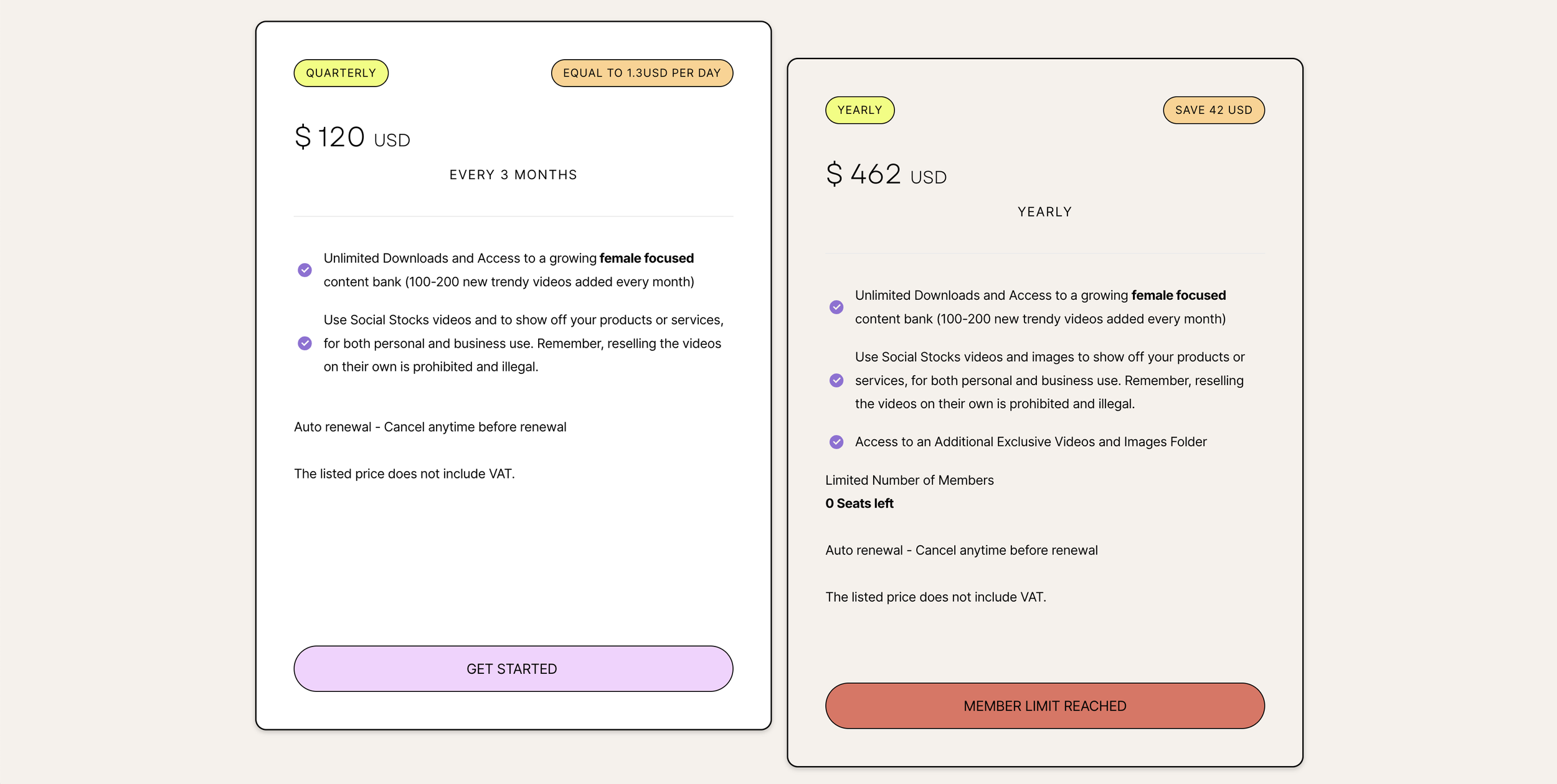 Social Stocks video membership prices