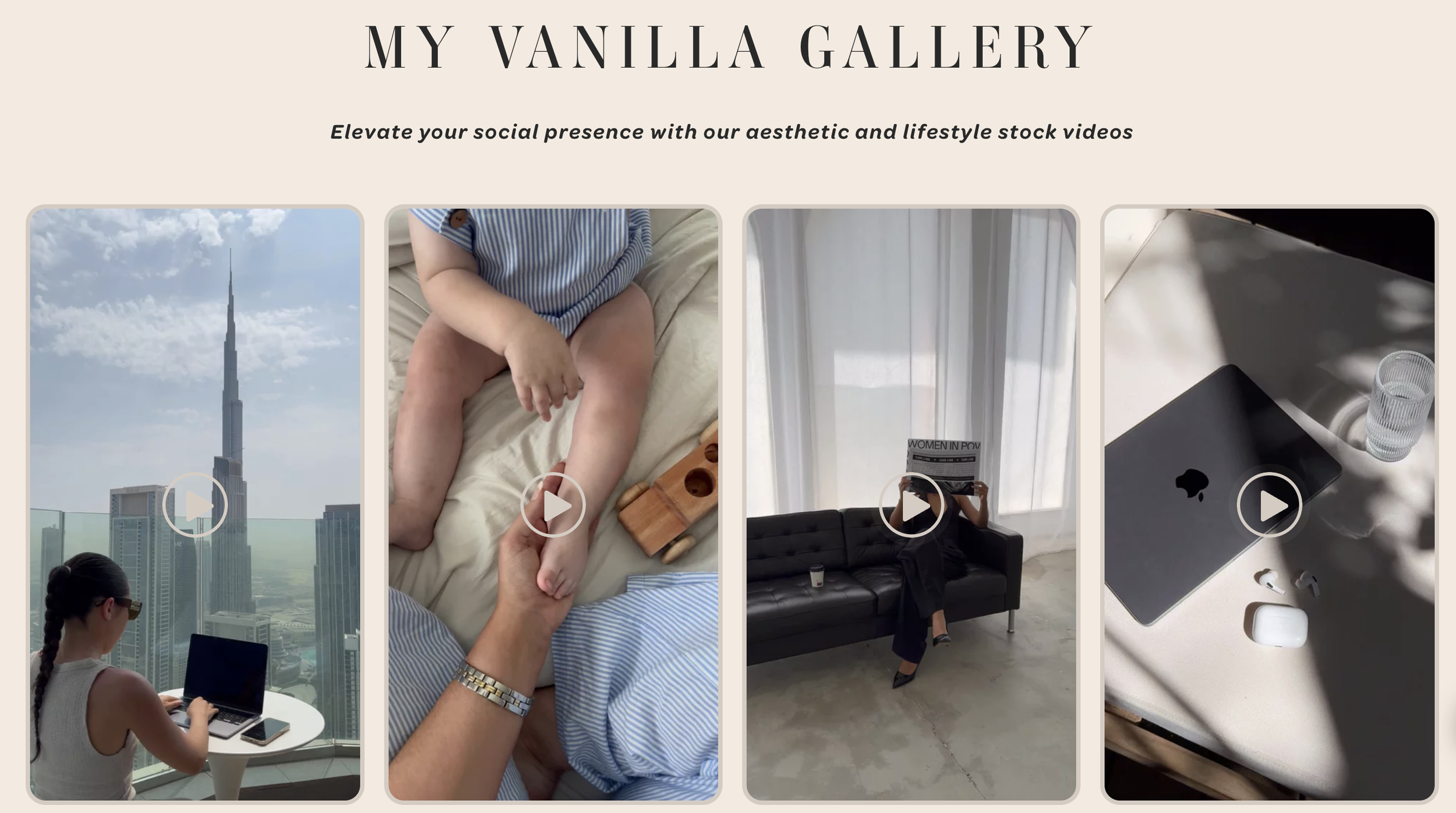 My Vanilla Gallery video membership prices