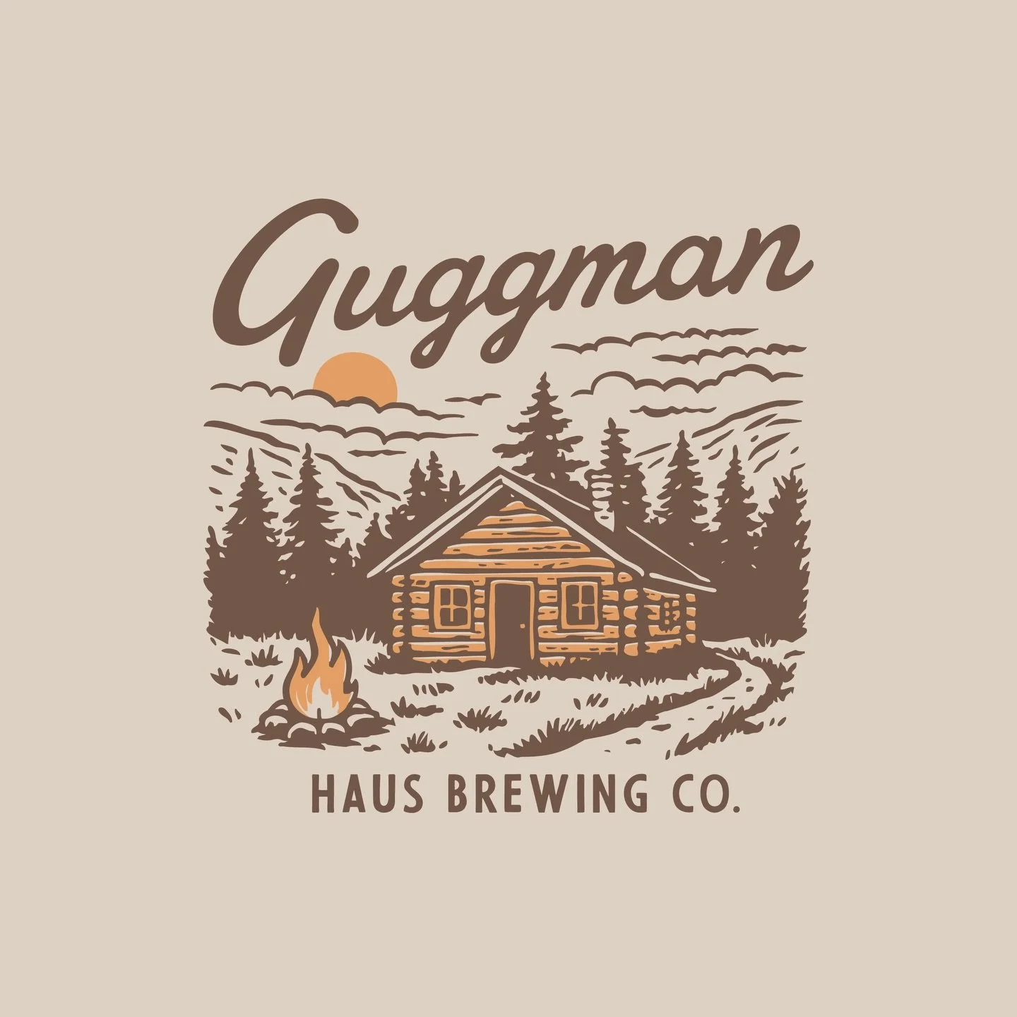 This project started with direction &mdash; not a redraw.

@guggmanhausbrewing came to us with a clear feel they wanted to capture. Our job was to translate that into a finished illustration that felt warm, grounded, and brand-ready across multiple u