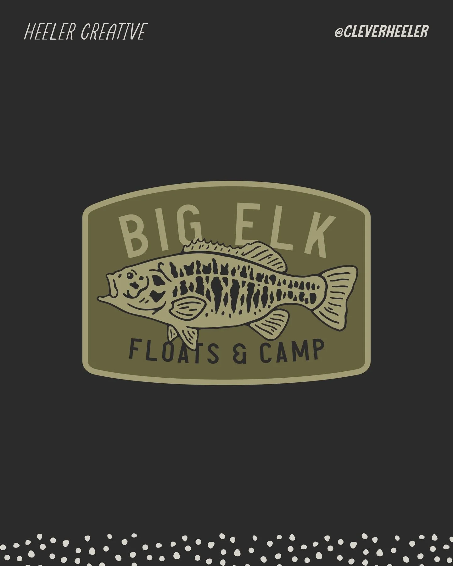 Custom merch design for campgrounds and river outfitters.

@bigelkfloatsandcamping needed a new fish graphic they could use across their merchandise.

We illustrated a custom fish design built to work across apparel, stickers, patches, and other camp
