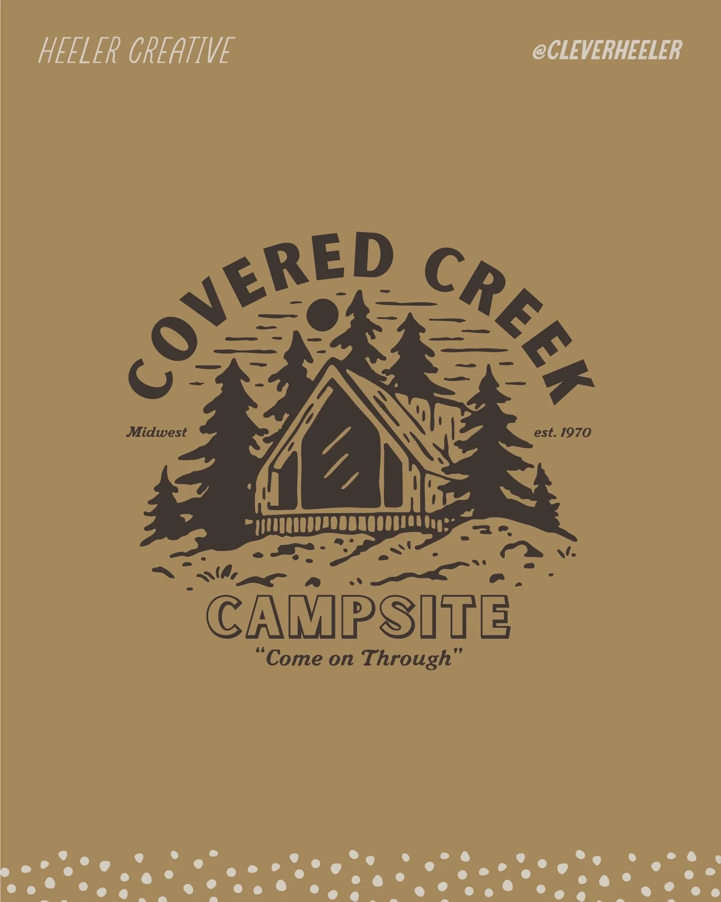 Cabin design concept available.

An unused design created for a campground, built with a clean, versatile style.

If you need design work for your campsite or outdoor brand, we&rsquo;d love to help.

DM to snag this design or work with us.

#CabinDes