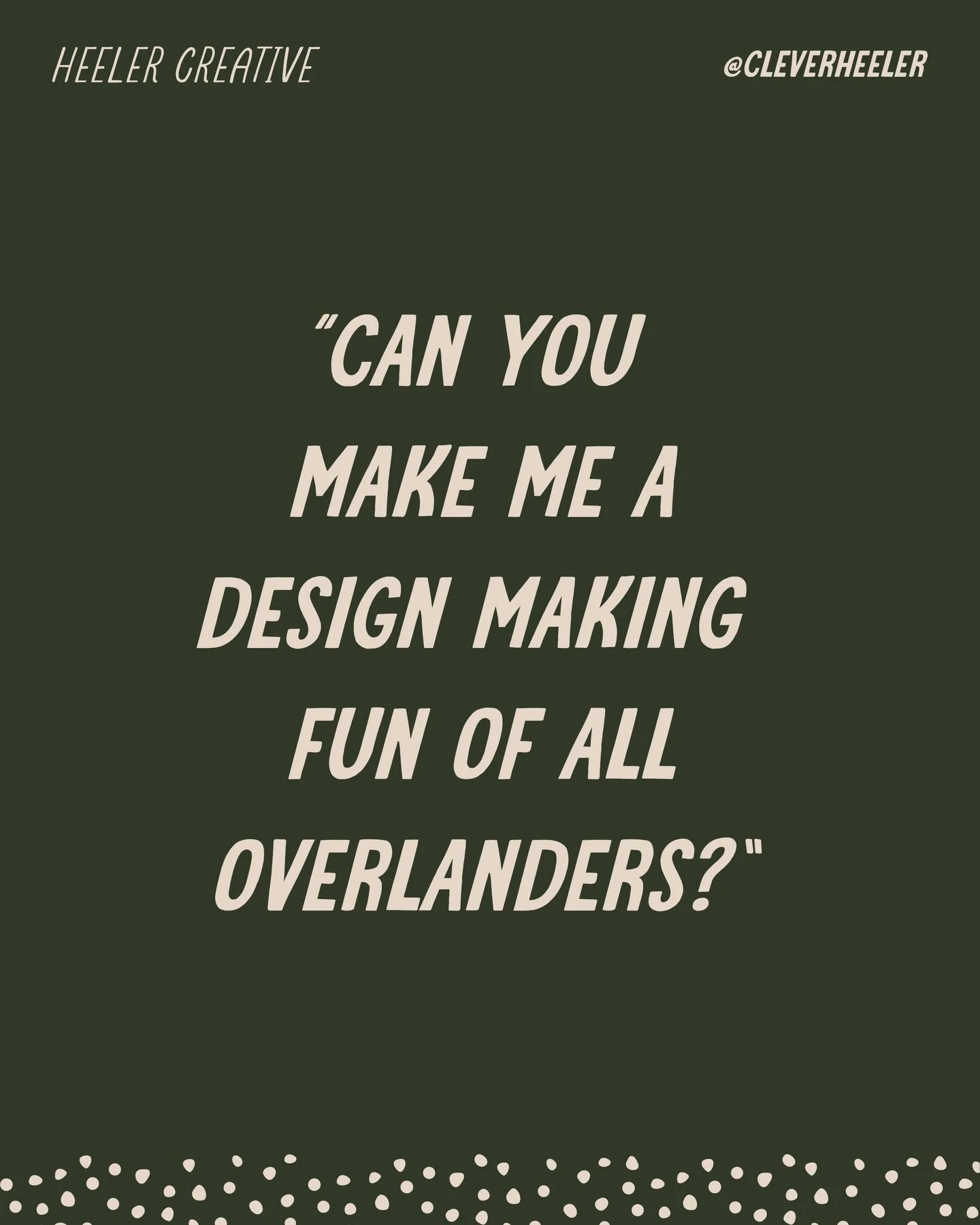 When a brand asks for a follow-up design, this is what we create.

After creating &ldquo;Overlanding 101,&rdquo; @tntoverlander came back for a follow-up, so we took it a step further with &ldquo;Overlanding 201.&rdquo;

This concept leans into the f