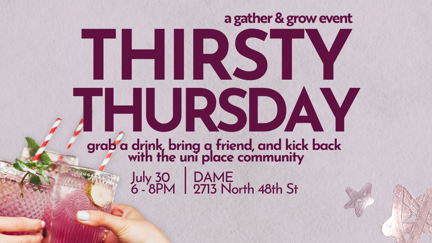 Thirsty Thursday @ DAME: A Business and Community Meet-Up