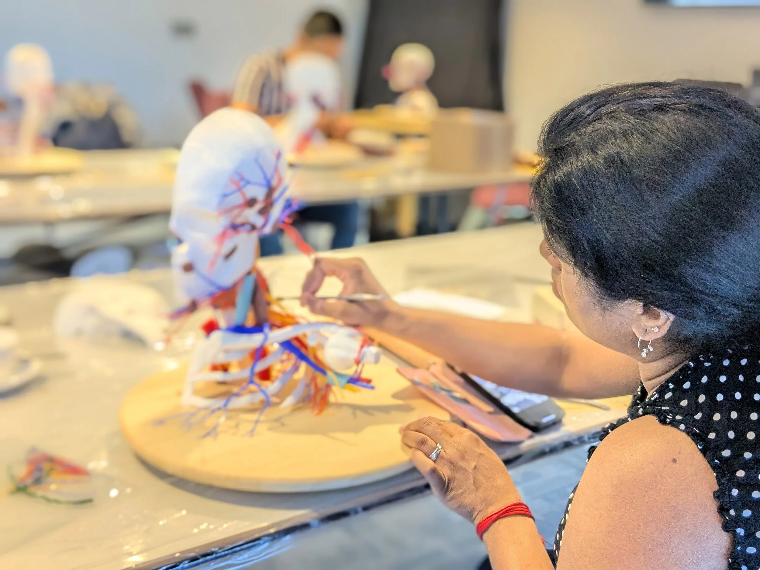 Image of the course in action. Surgical Sculpture – Head and Neck Course