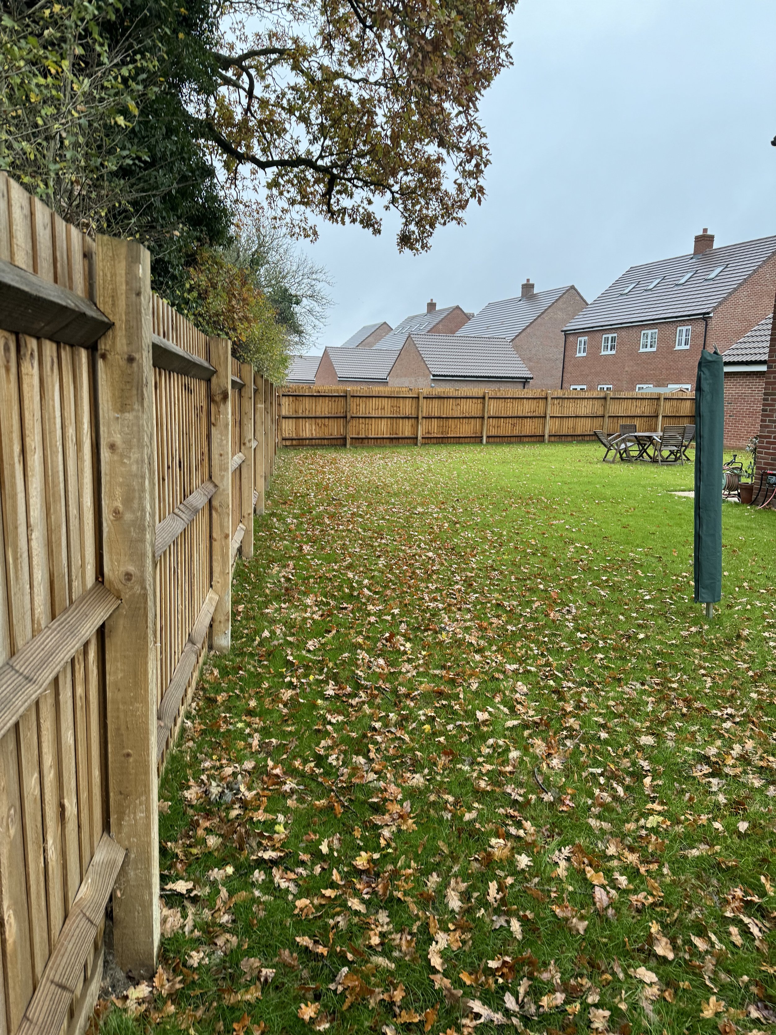 The bare garden before work commenced