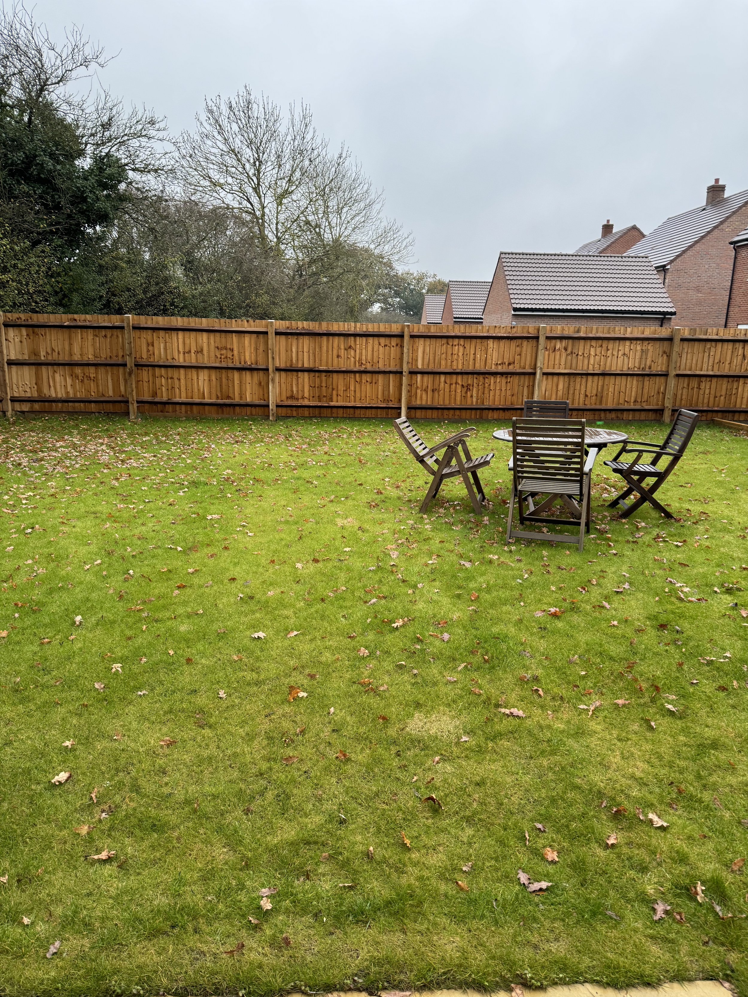 The bare garden before work commenced