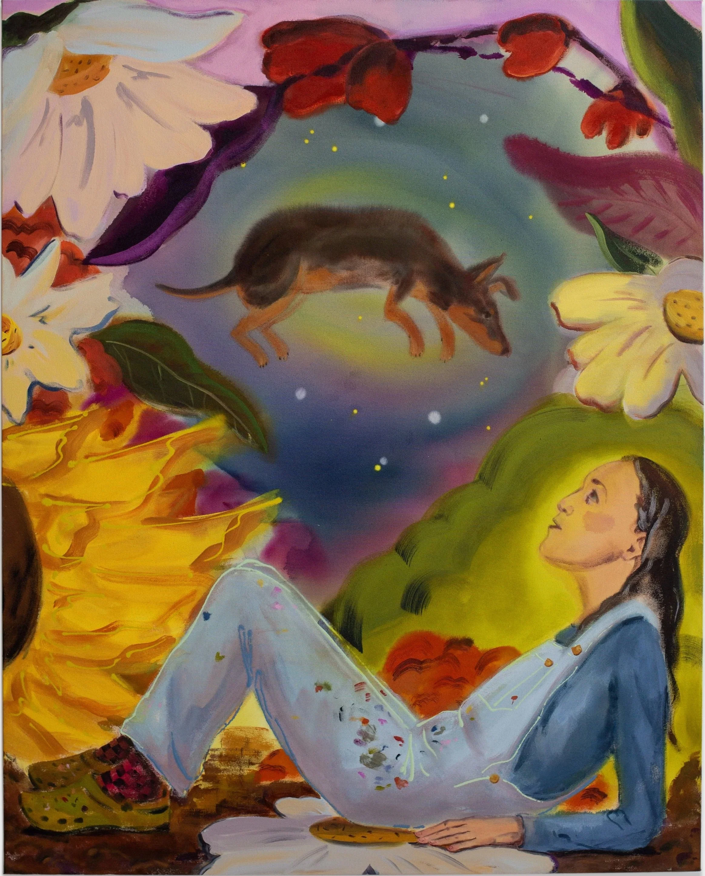 Sarah Alice Moran, Good Night P, 2026, Acrylic on canvas, 60 x 48 inches