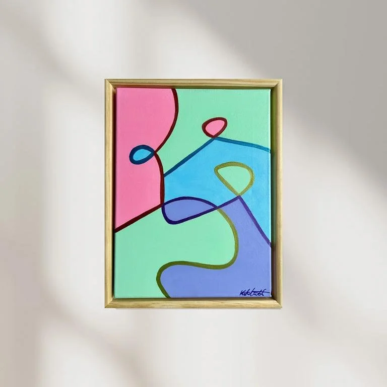 Sweet Explosion - abstraktes Acrylbild auf Leinwand