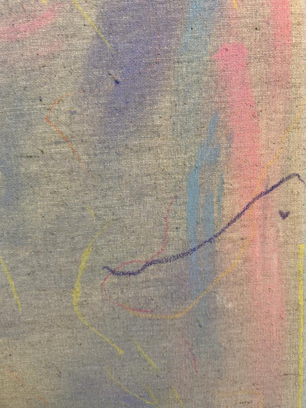 Abstrakte dreiteilige Leinwand LOVE