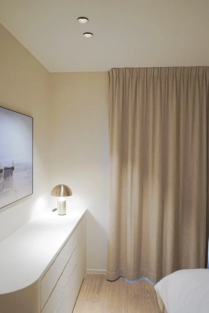 Gordijn in slaapkamer