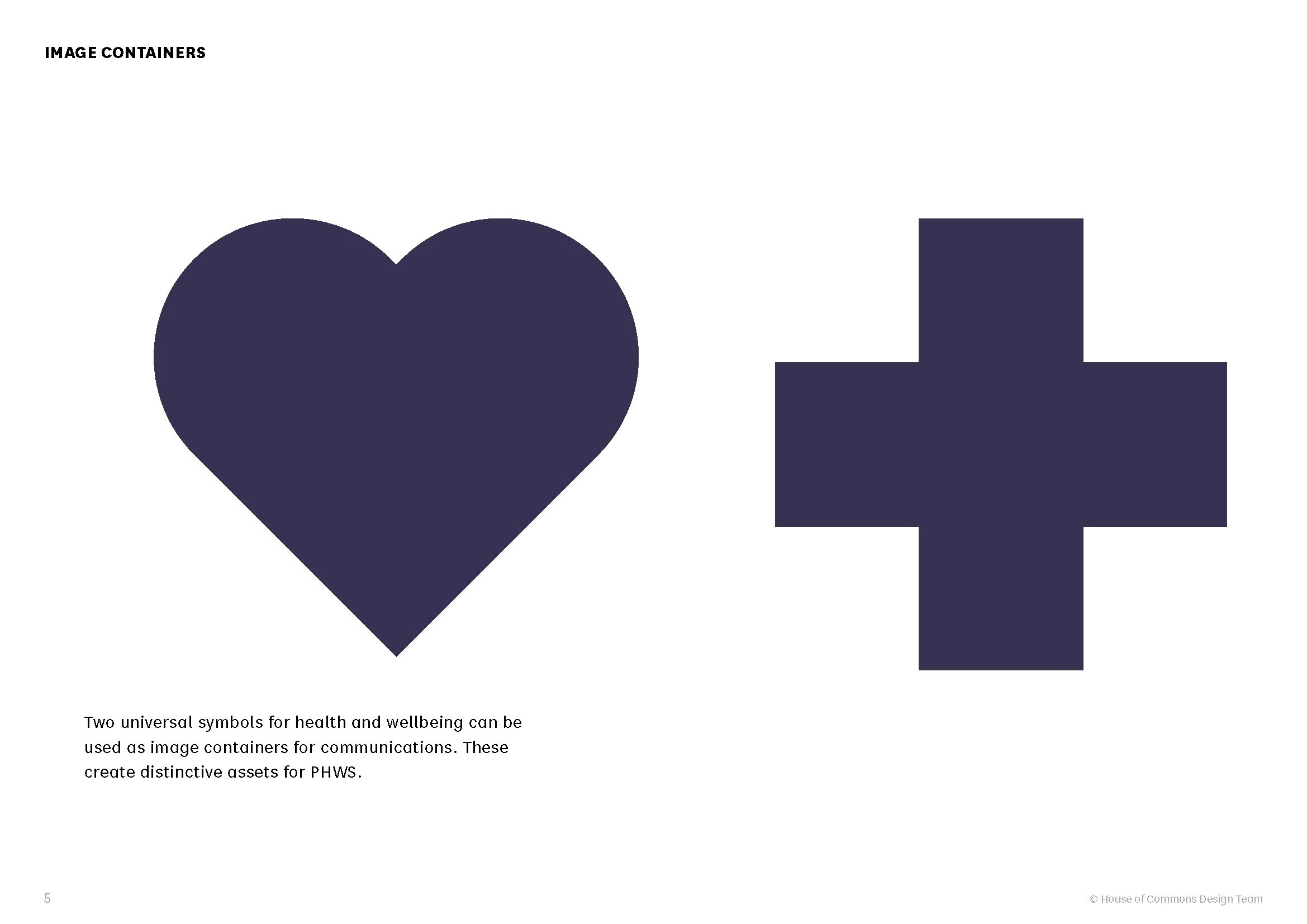 A dark blue heart icon next to a dark blue medical cross icon, representing health and wellbeing.