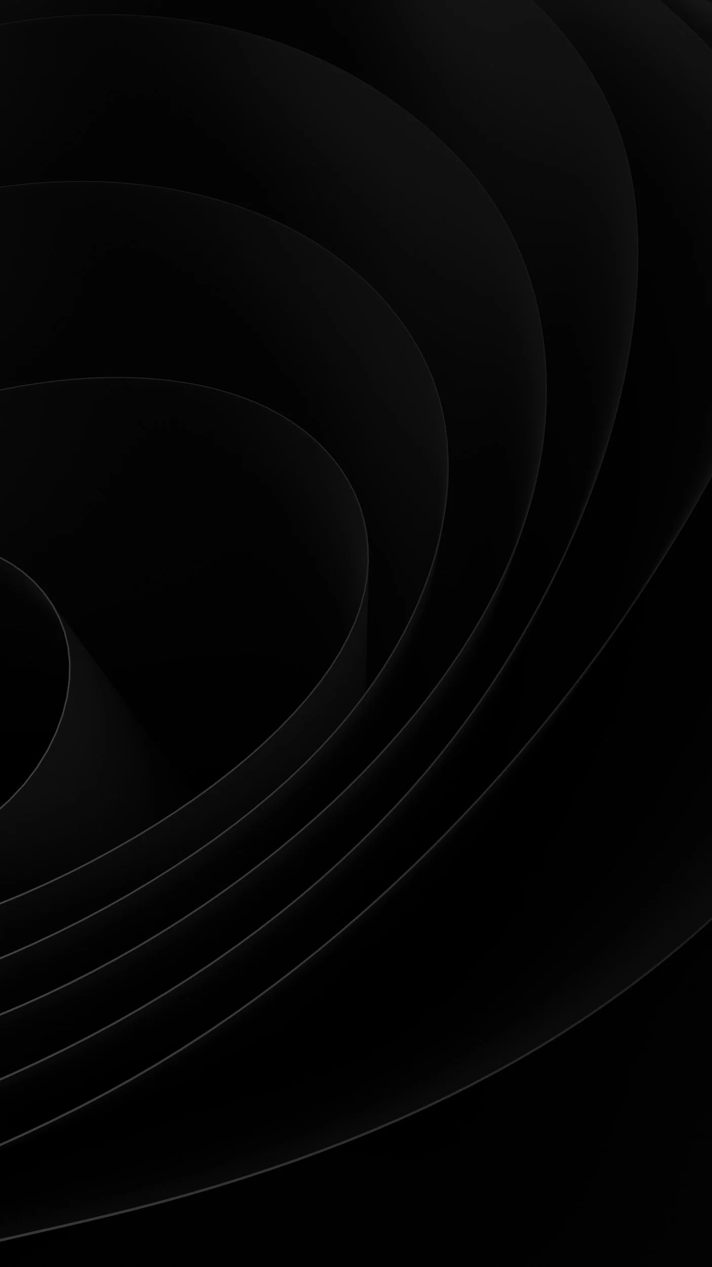 Black abstract background with curved lines and shadows.