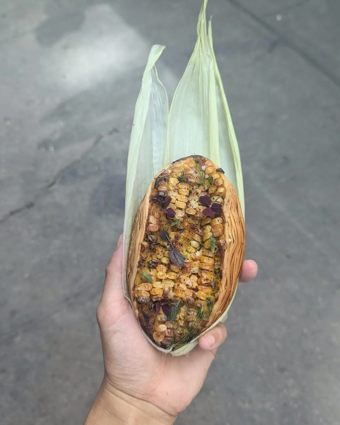 Corn and mint and everything else.