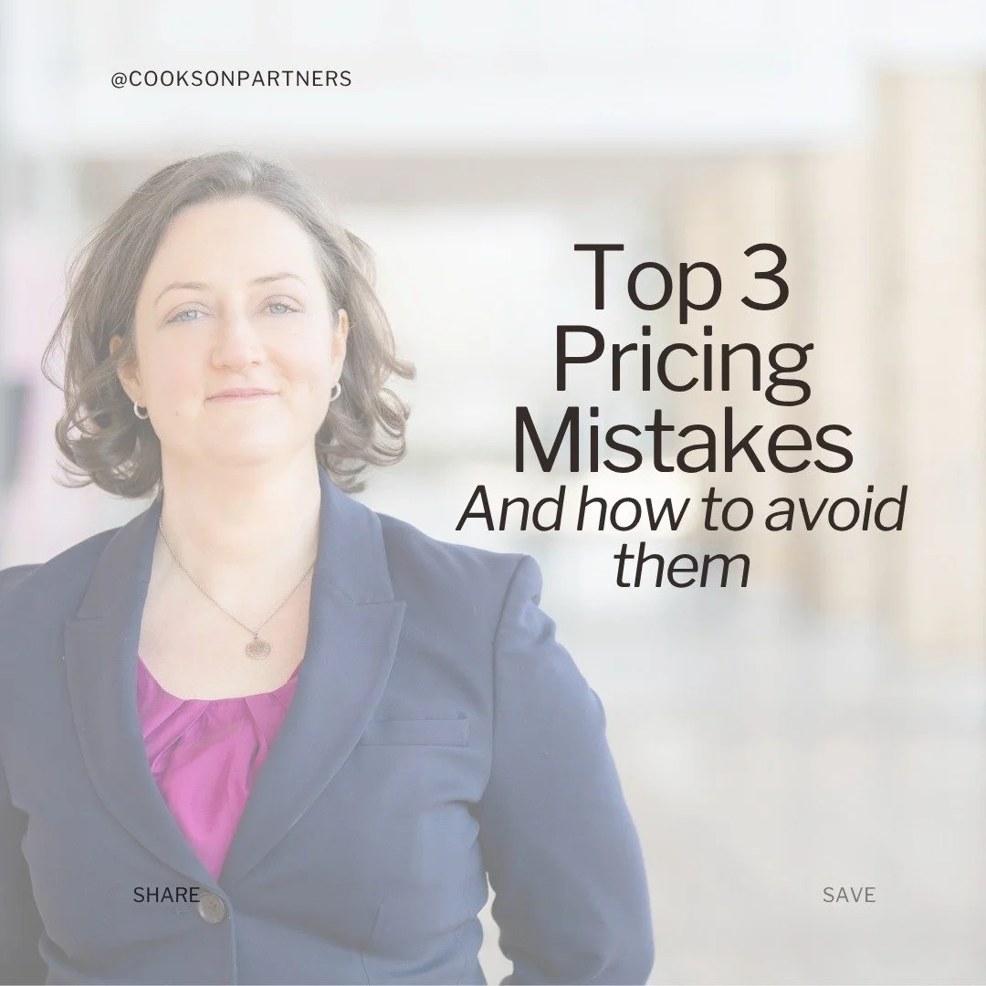 Most businesses leave profit on the table because of avoidable pricing mistakes.

The three I see most often:

1. Cost-plus thinking
2. Never changing your price
3. Promotional overload

The good news? They&rsquo;re all fixable. Pricing doesn&rsquo;t