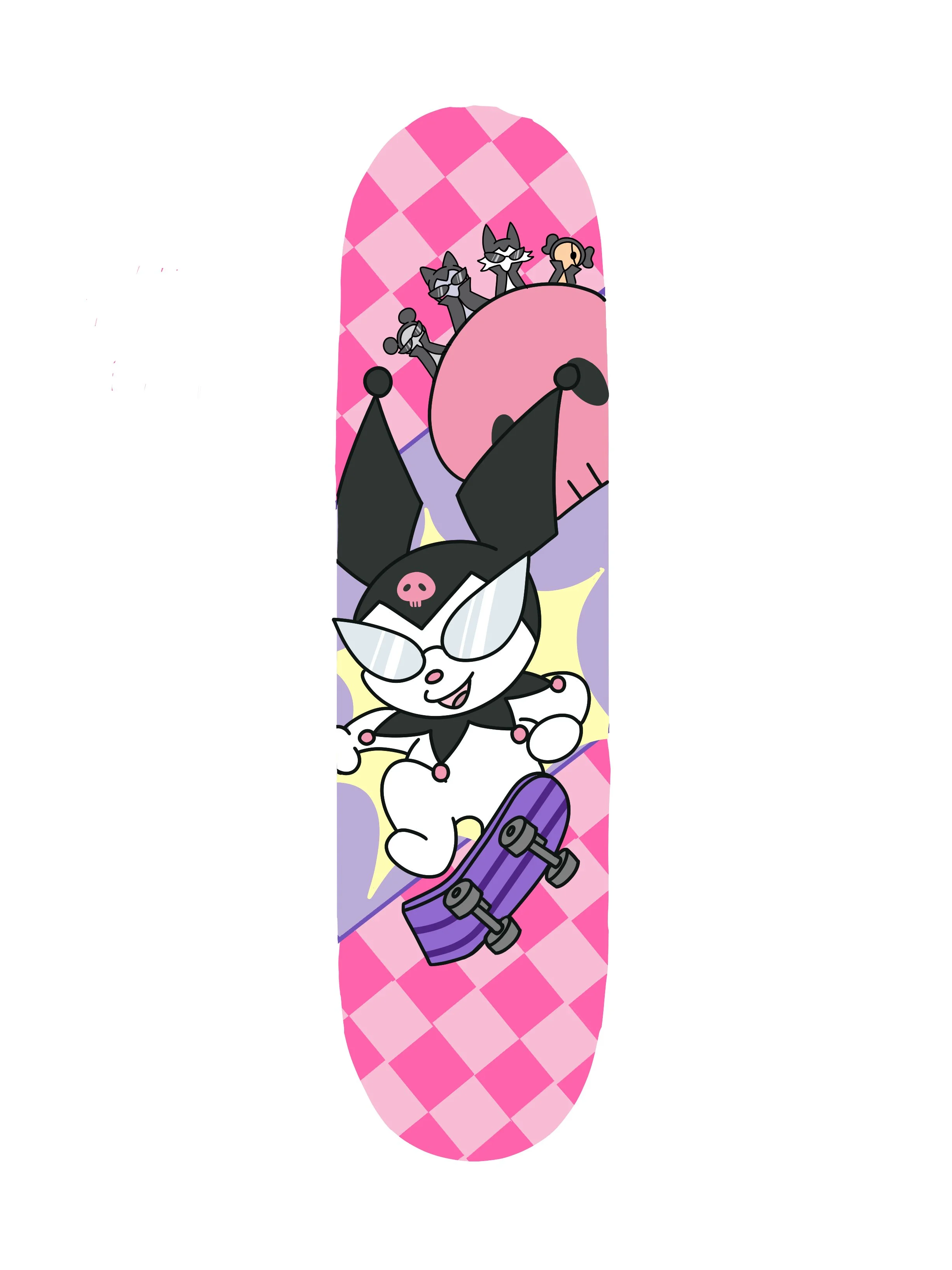 Kuromi Skateboard.jpg