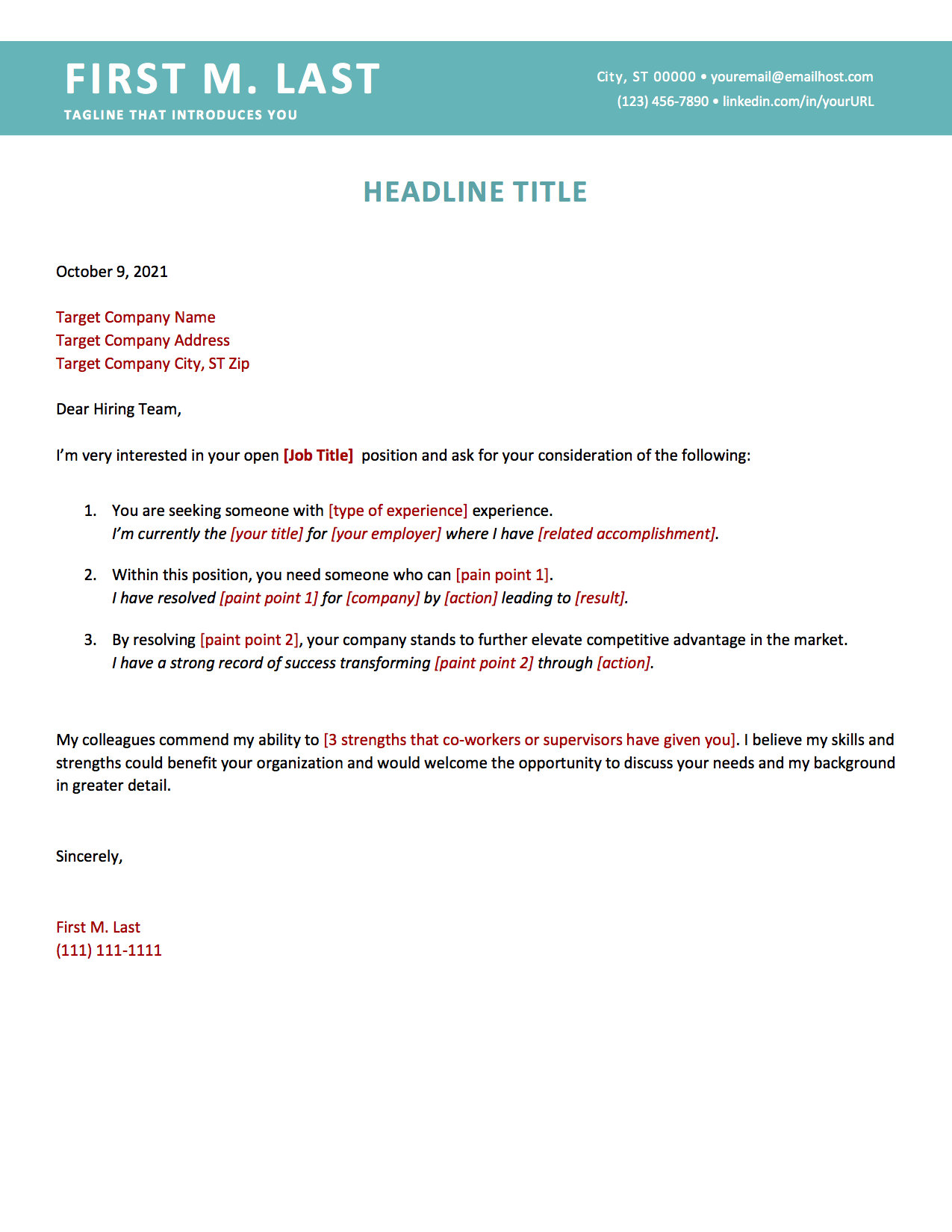 Cover Letter Template by MyPro - Simple - Teal.png