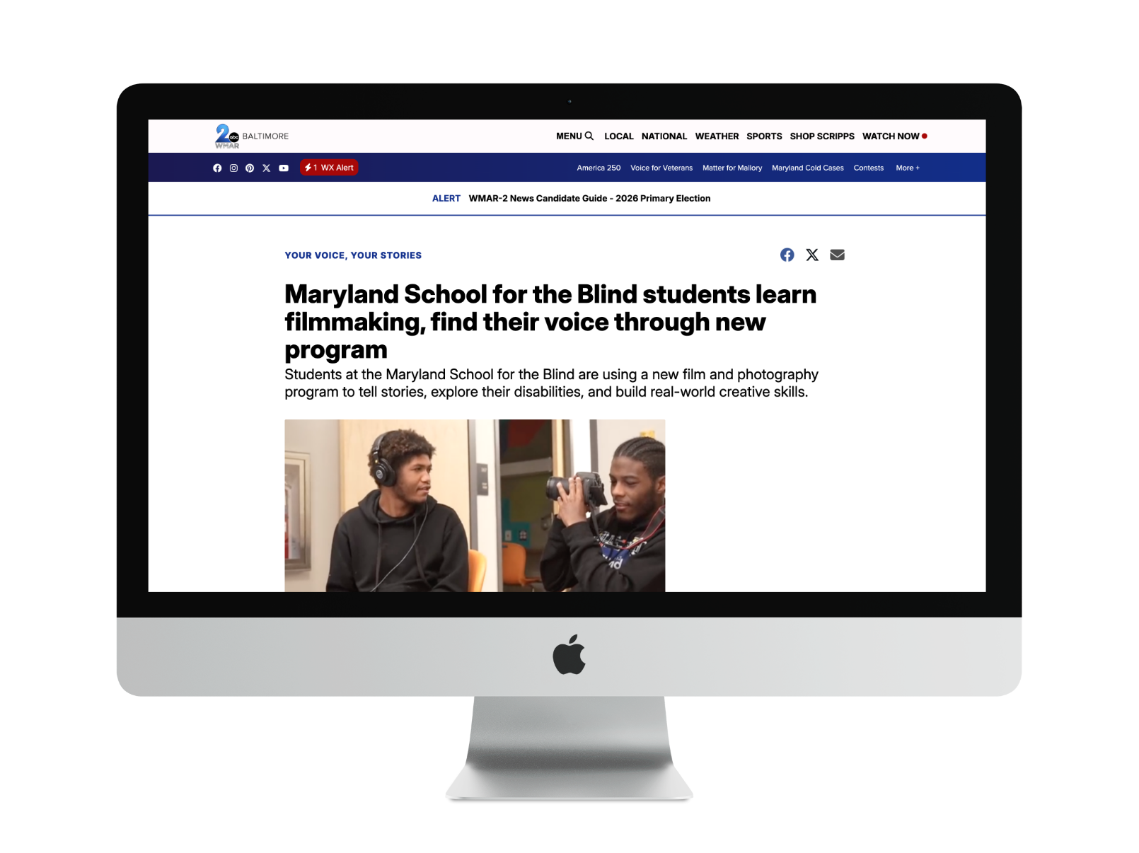 Maryland School for the Blind in WMAR