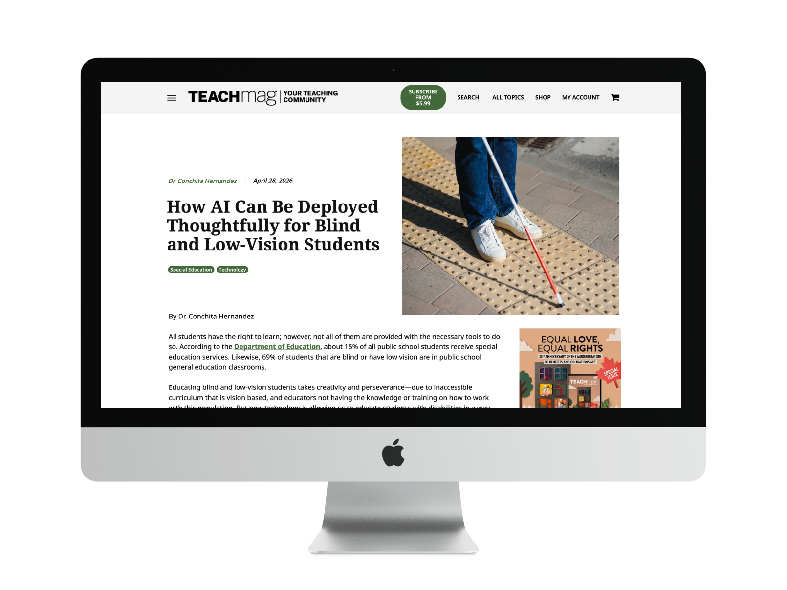 Maryland School for the Blind in Teach Mag