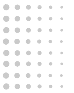 Grid of black and white circles in varying sizes arranged in rows and columns.