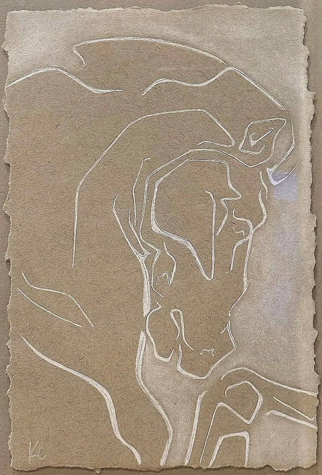 'Greek study'
chalk on paper
7"x5"