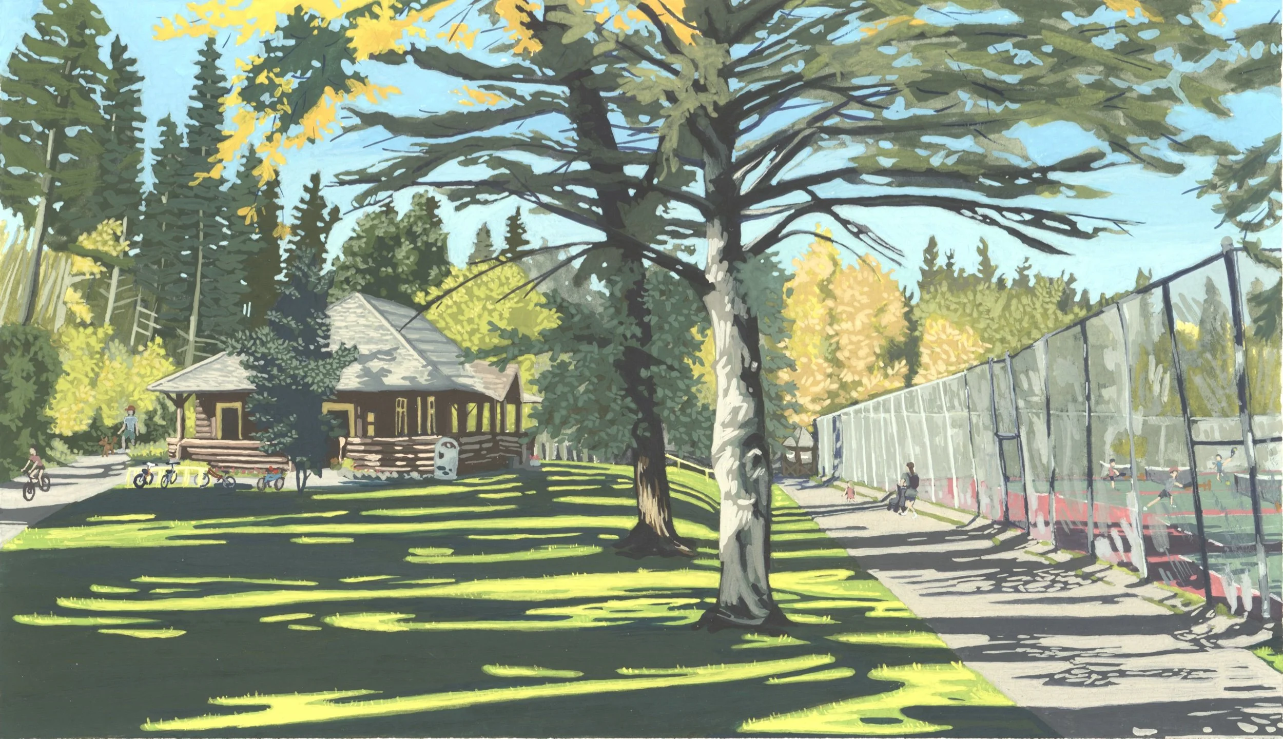 "Clear Lake Tennis Courts" Print