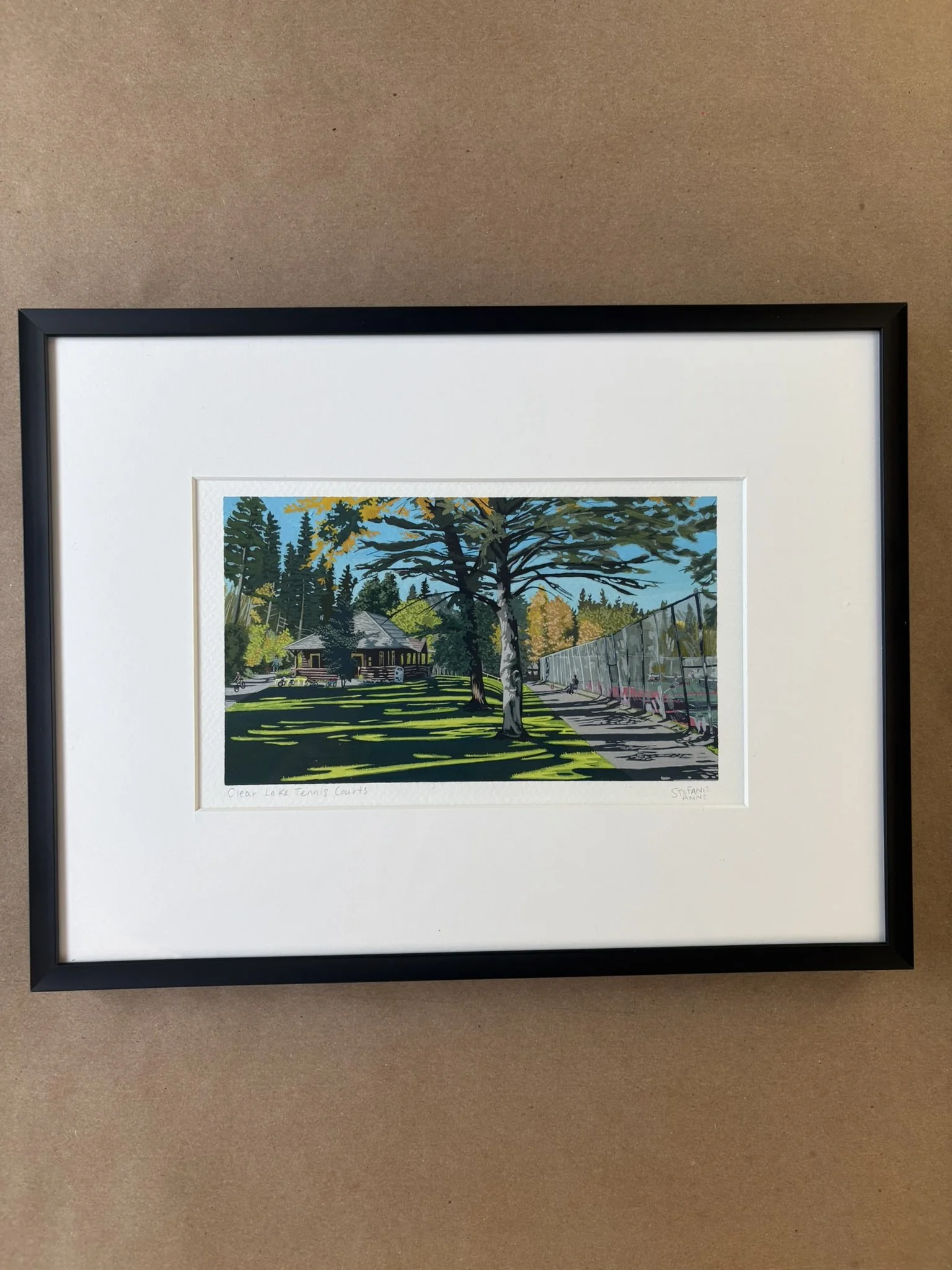 "Clear Lake Tennis Courts" Original Painting