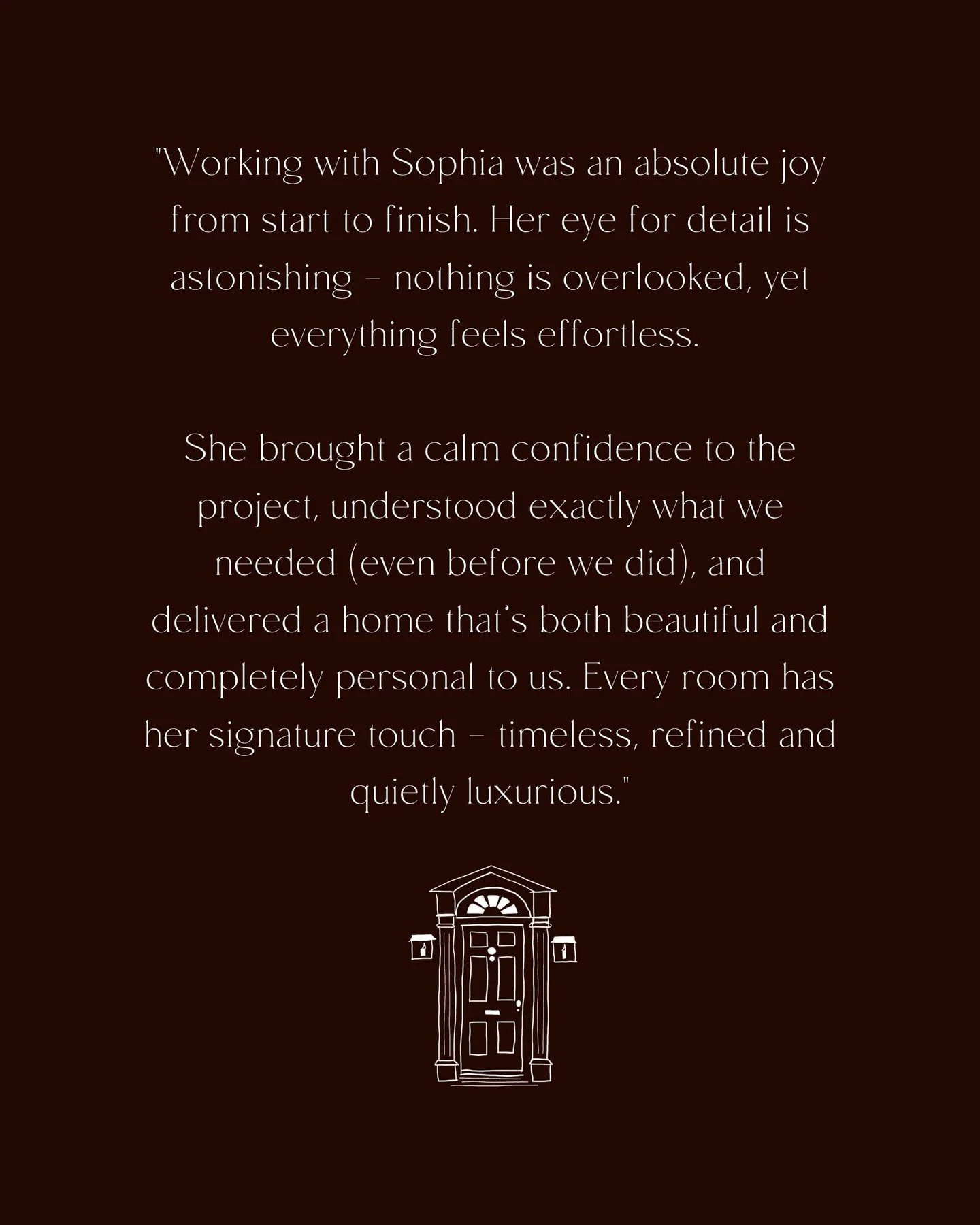Creating spaces that feel like you and immediately feel like home - that&rsquo;s always my goal. Receiving feedback like this is the cherry on top.

#SophiaRichardsonInteriors #ClientLove #InteriorDesign #LondonHomes #QuietLuxury #HomeThatFeelsLikeHo