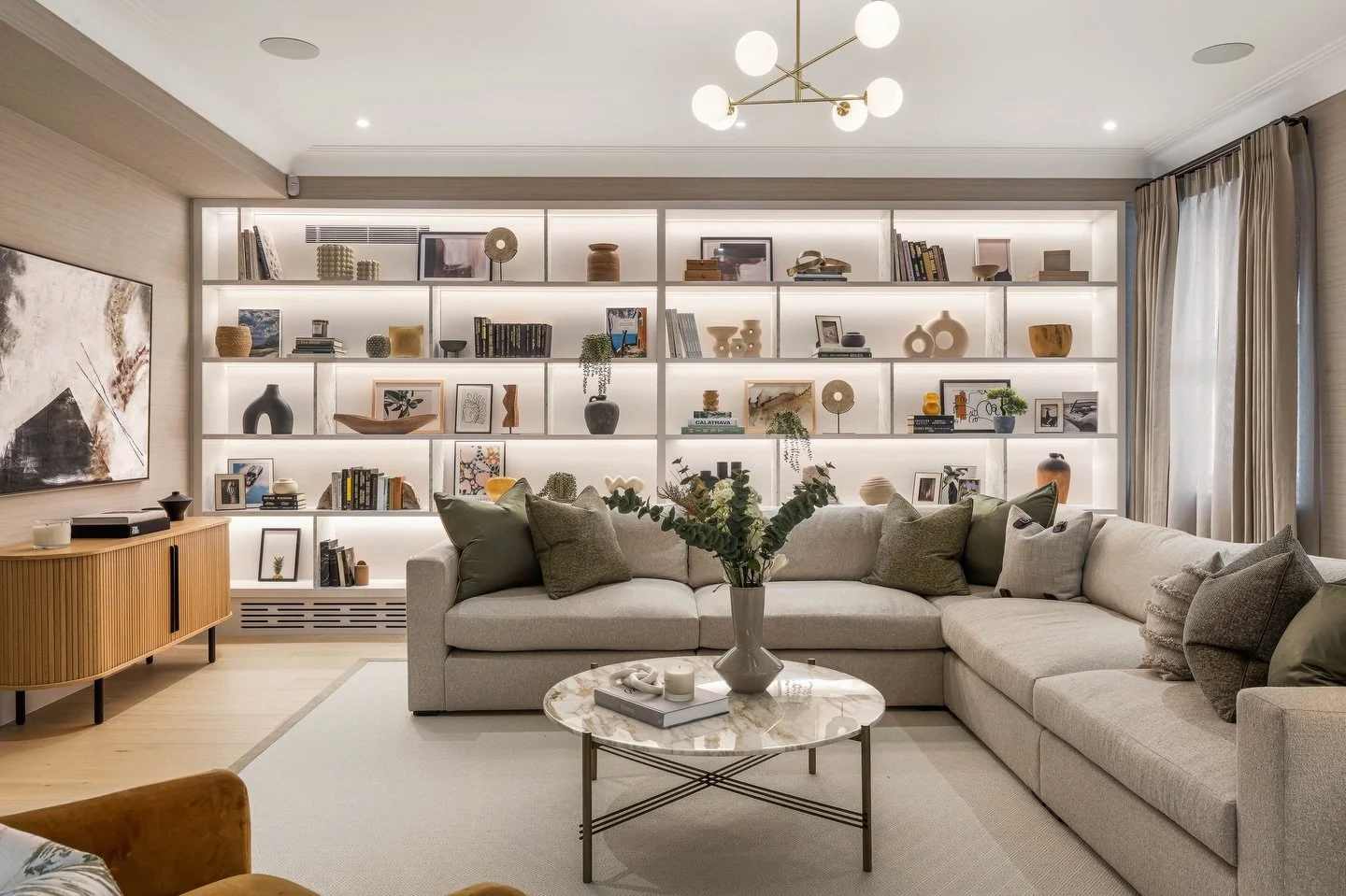 The ultimate shelfie. 

It&rsquo;s the finishing touches that go a long way. Layering a mix of unique shapes, textural objects, framed art in a variety of sizes, books and faux plants to add interest and colour really bring joinery to life. It&rsquo;