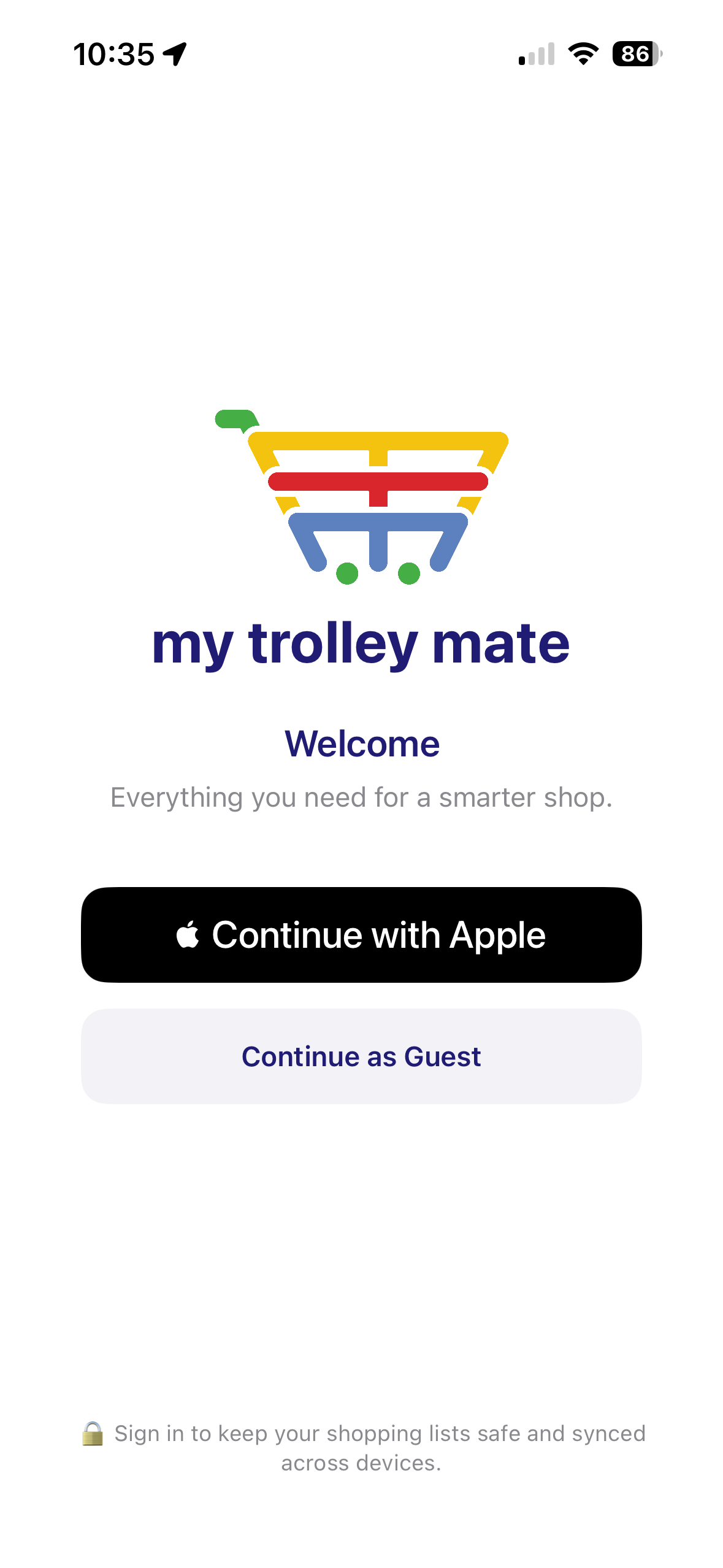 Continue with Apple or Google to sign in