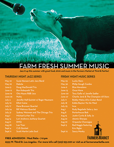 THE ORIGINAL FARMERS MARKET - SUMMER MUSIC SERIES POSTER