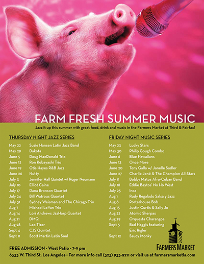 THE ORIGINAL FARMERS MARKET - SUMMER MUSIC SERIES POSTER