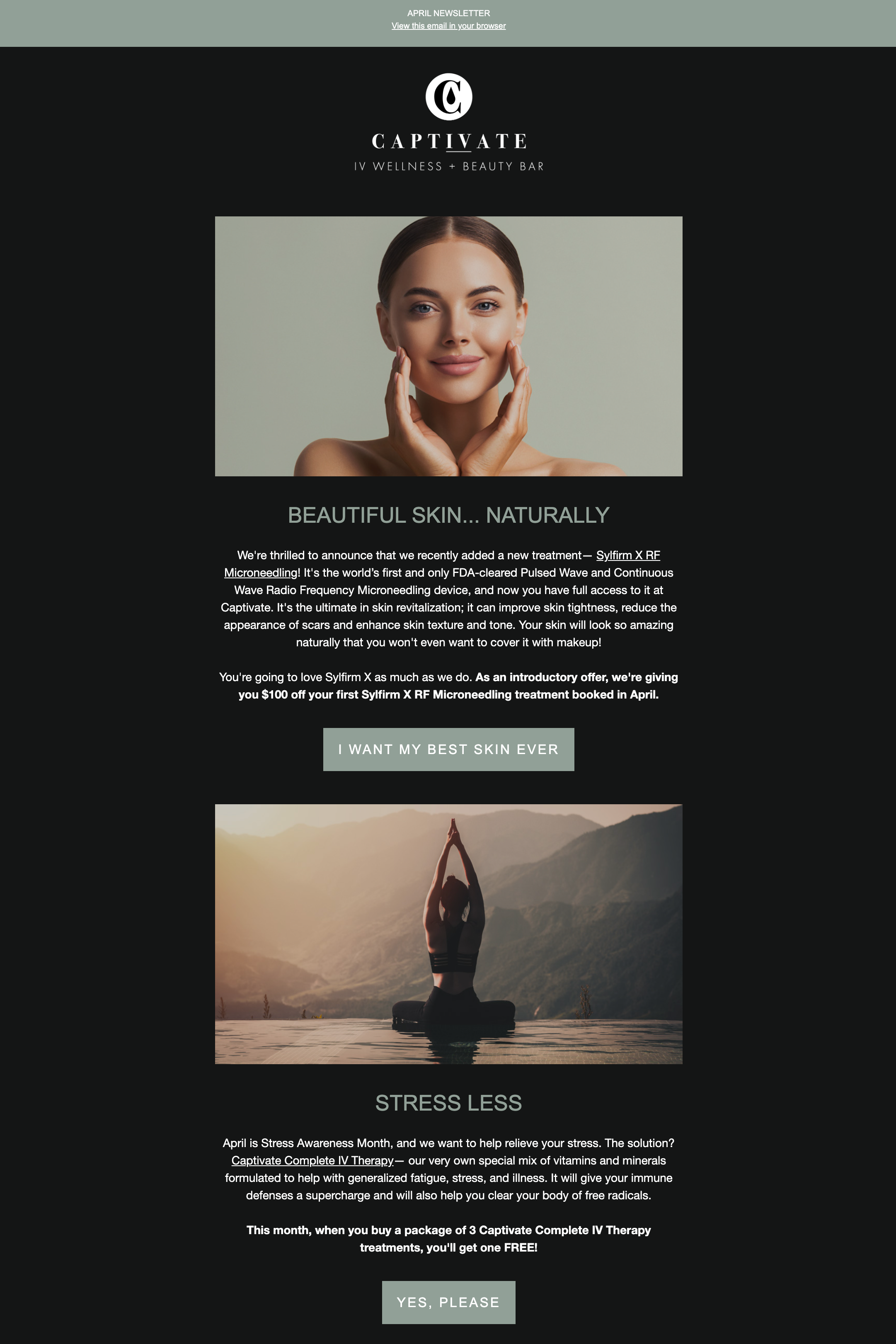 CAPTIVATE IV WELLNESS + BEAUTY BAR (click image to view full email)