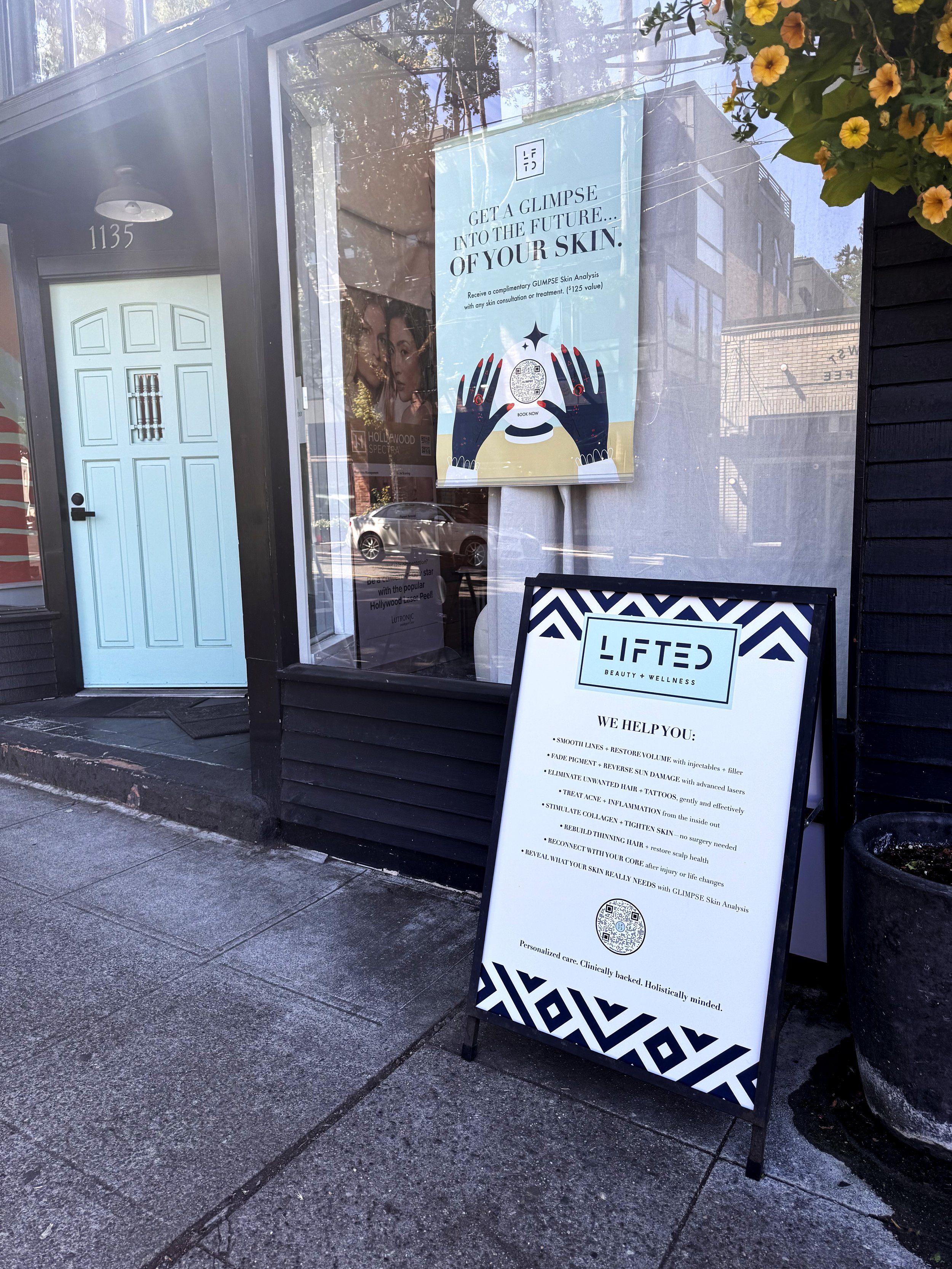 LIFTED BEAUTY + WELLNESS POSTER AND A-BOARD