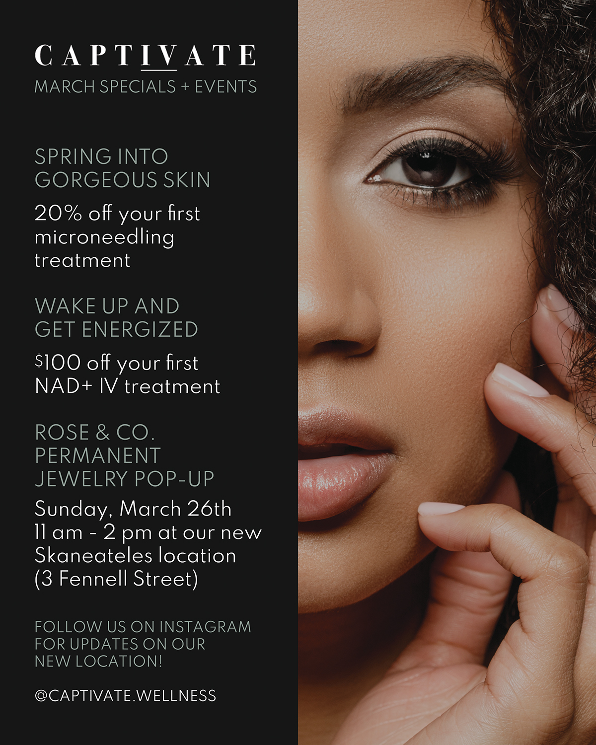 CAPTIVATE IV WELLNESS + BEAUTY BAR FLYER