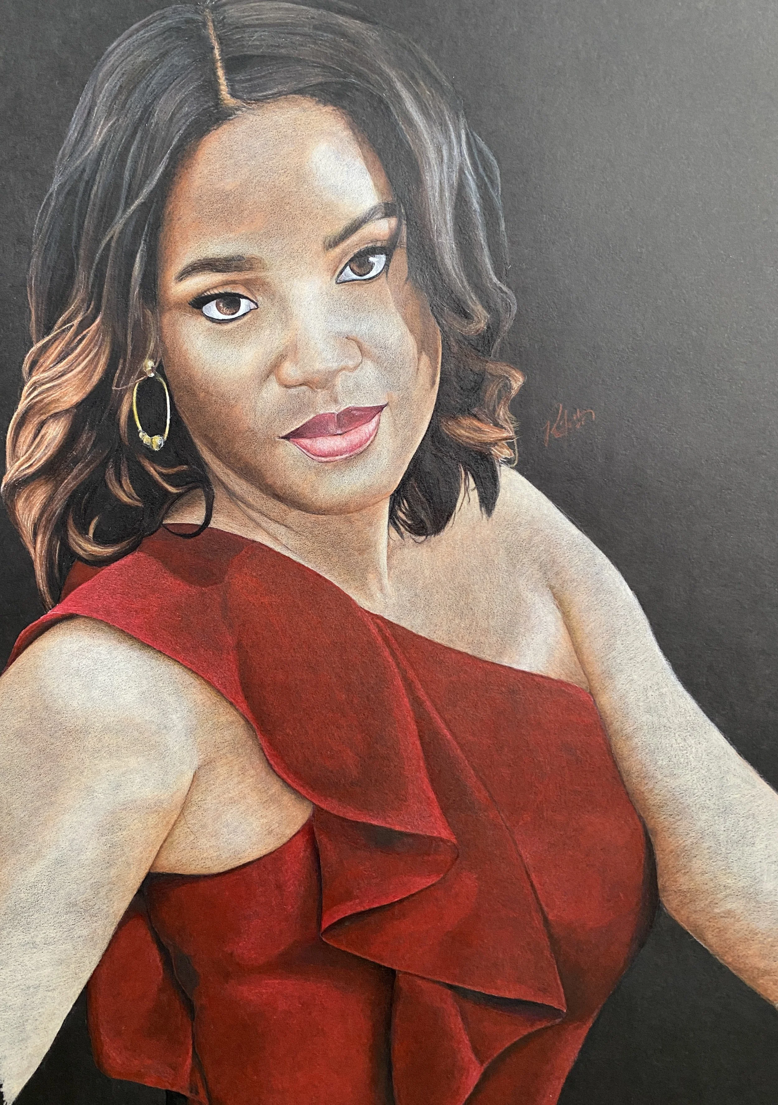 Portrait, Colored Pencil, African American Art