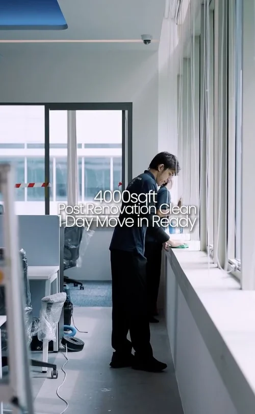 J+U’s 4,000 sq ft office-cleaning reel