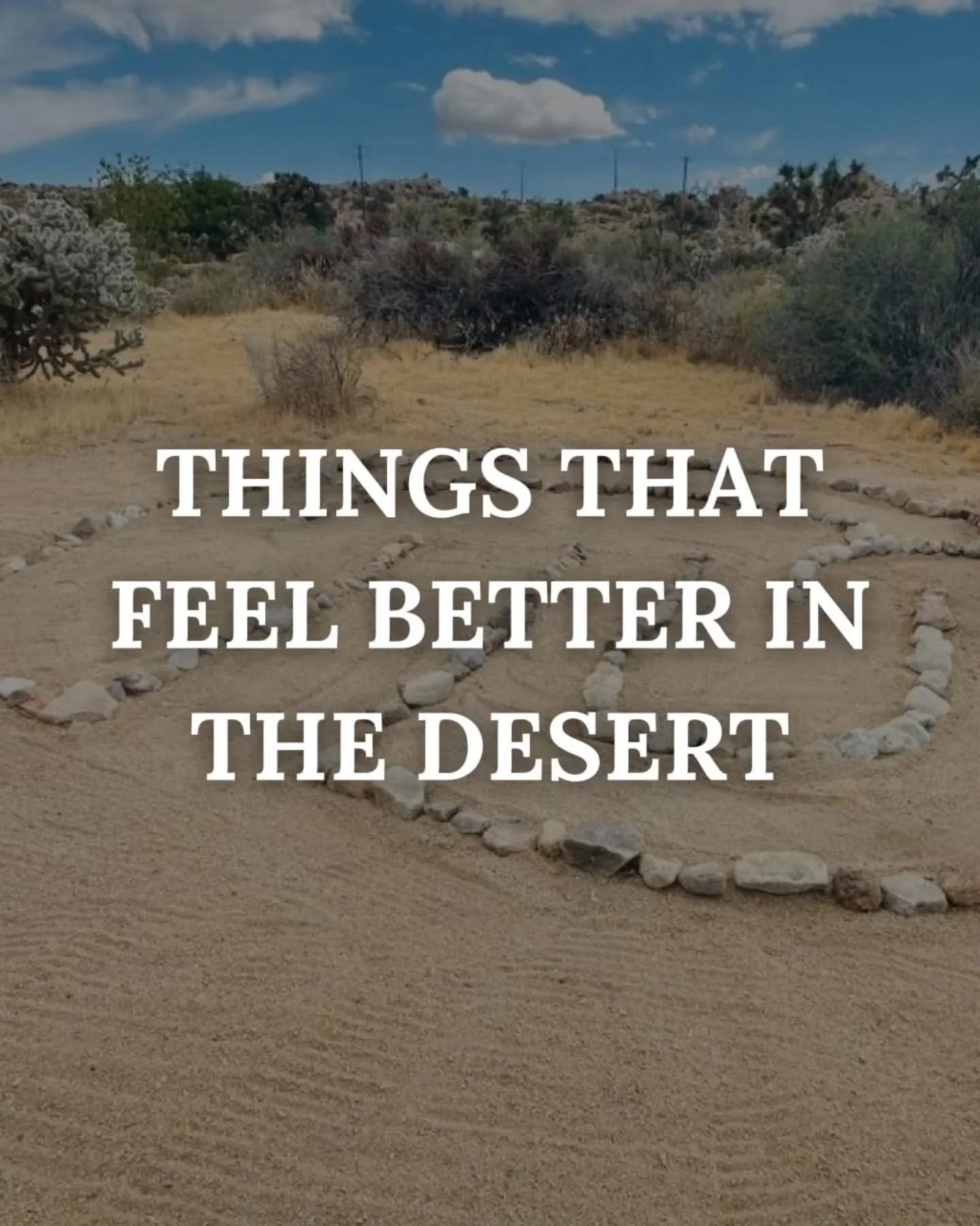 Maybe it&rsquo;s the silence.
 Maybe it&rsquo;s the slower mornings.
 Maybe it&rsquo;s finally having space to think again.

Some things just feel different out here.

Save this for the days when life feels too loud.

#calmastay #desertlife #YuccaVal