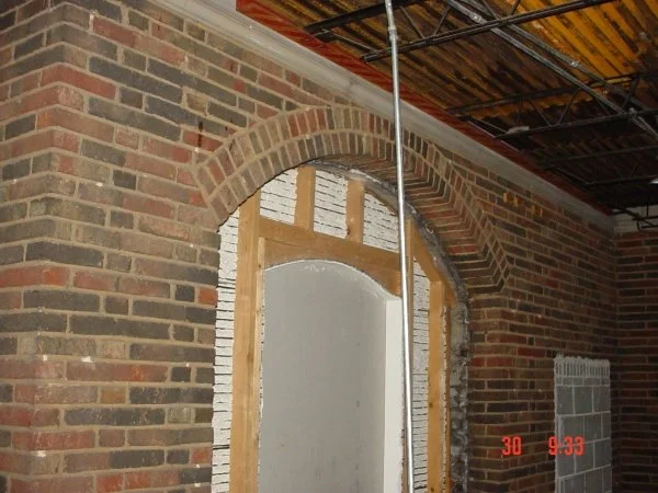 Exterior North Wall of Woodson House Exposed To New 2nd Floor Gallery