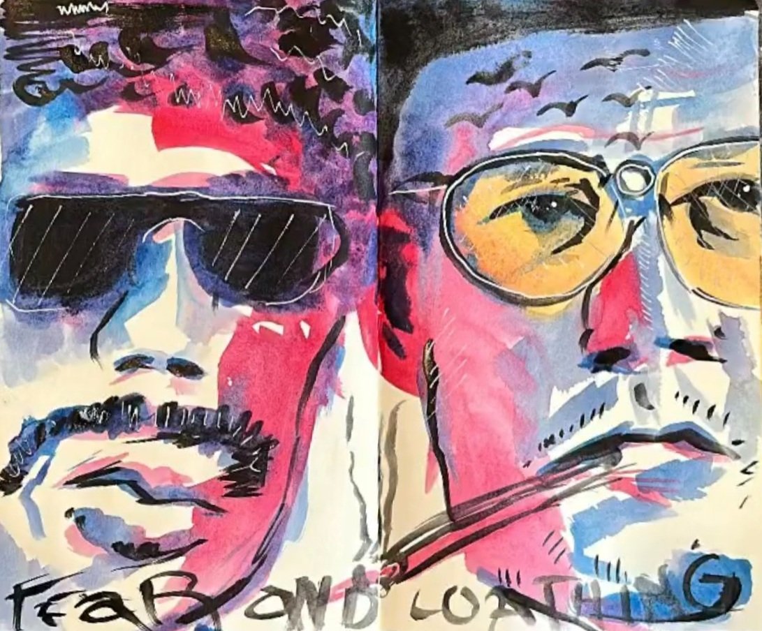 "Fear and Loathing" 2023, watercolor