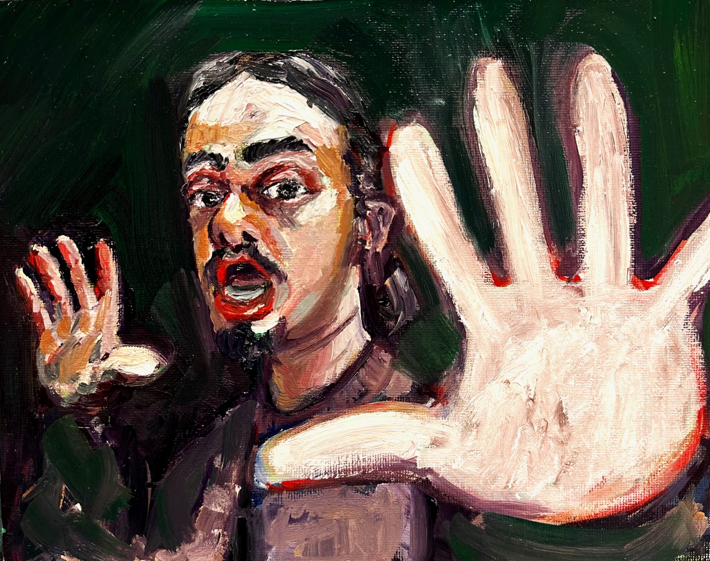 "Woah there!" 2024, oil on canvas
