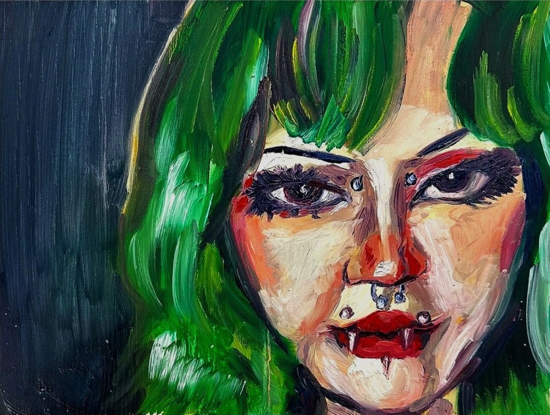 "Lil" 2024, oil on wood