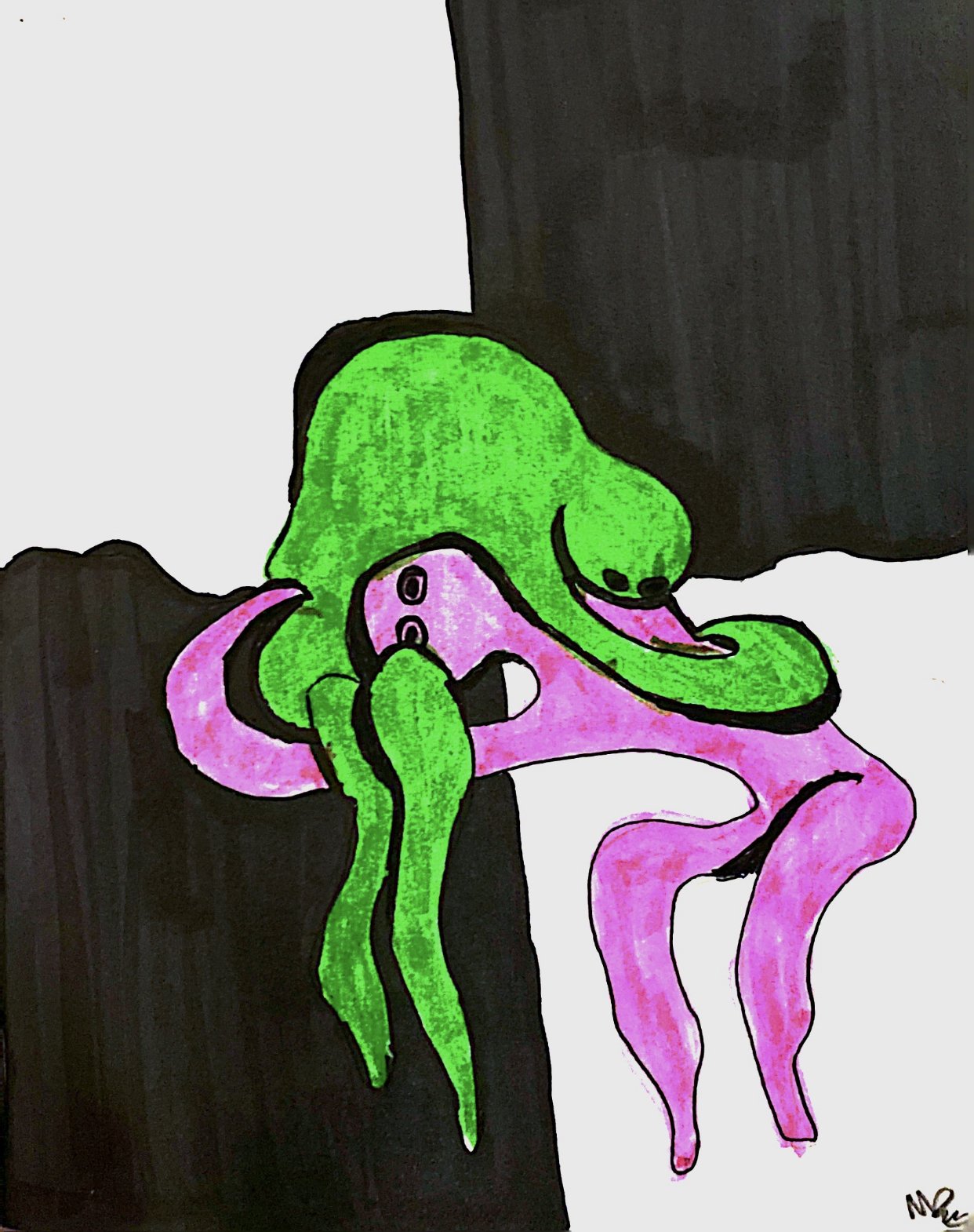 "love" 2023, alcohol marker