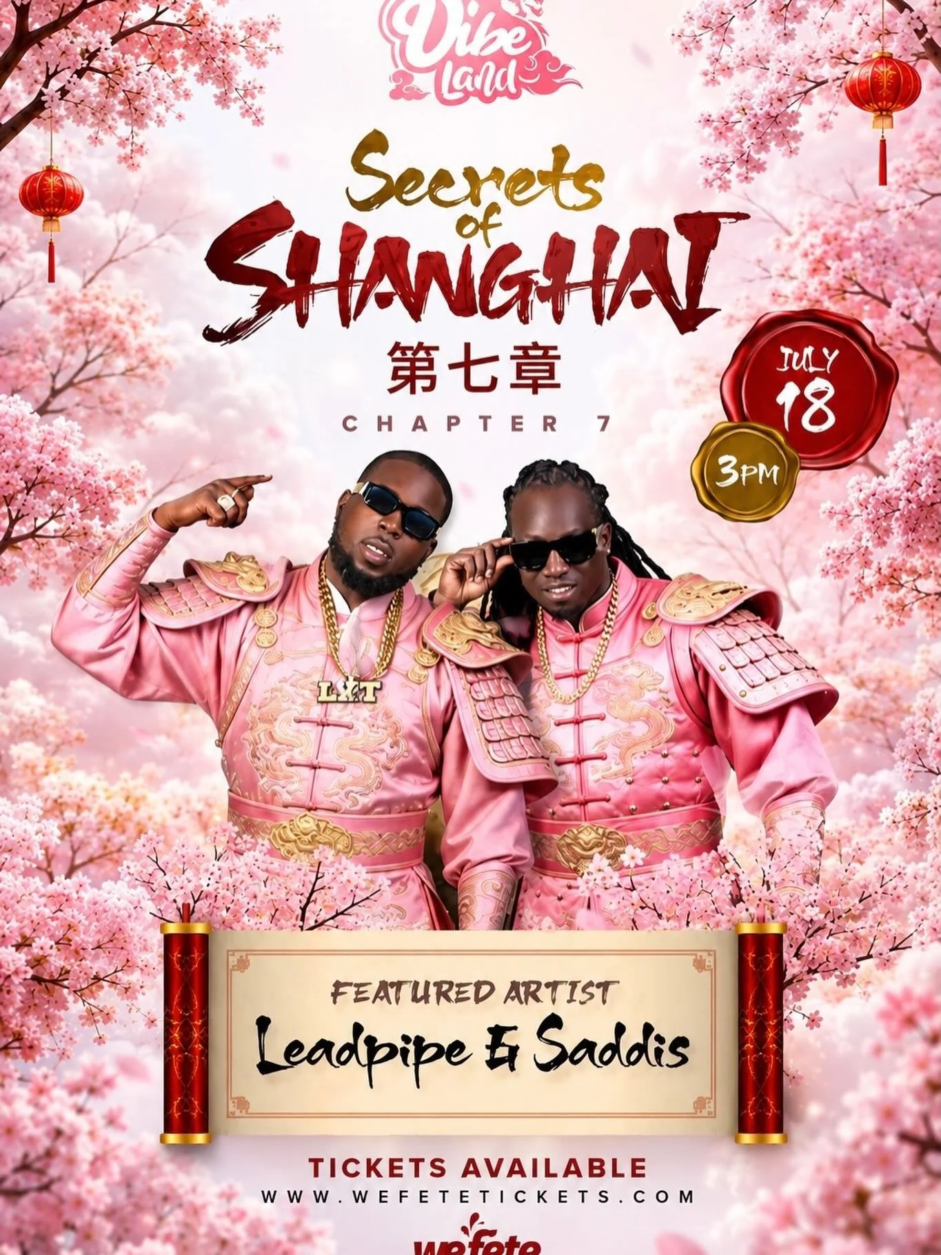 Leadpipe &amp; Saddis bringing the madness&hellip; yuh know what time it is 😮&zwj;🔥

🇯🇵 : Secrets of Shanghai | Chapter 7

🗓️: July 18th, 2026
🕒 : 3PM 

Lock in and grab your tickets now via 🎟️www.wefetetickets.com or you can purchase tickets 
